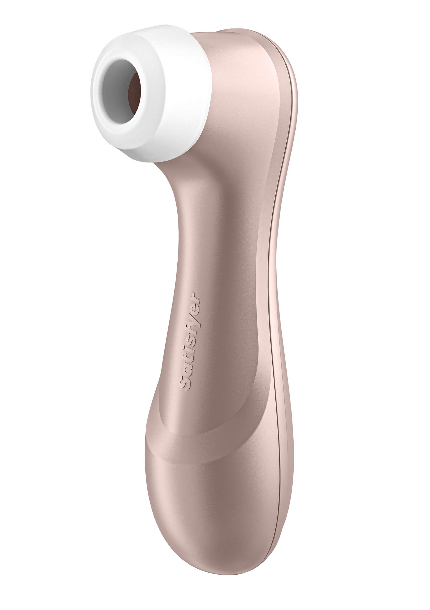 Satisfyer Pro 2 Rose Gold : stimulant clitoridien à ondes de pression sans contact pour un plaisir intense.; Satisfyer Pro 2 Rose Gold: contactloze clitorisstimulator met drukgolven voor intens genot.; Satisfyer Pro 2 Rose Gold: non-contact clitoral stimulator with pressure waves for intense pleasure.