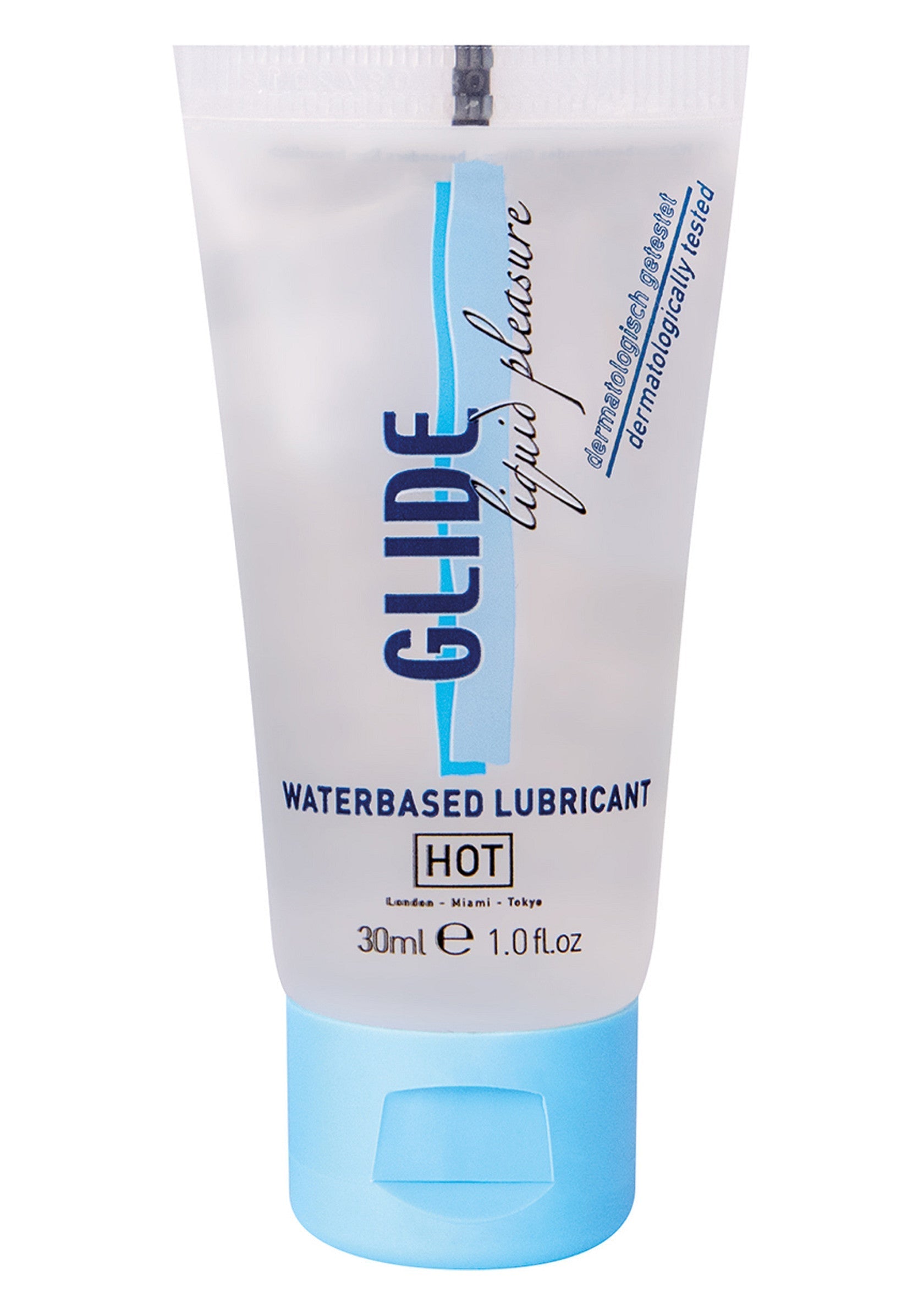 Glide Liquid Pleasure, lubrifiant à base d'eau pour plus de plaisir.; Glide Liquid Pleasure, glijmiddel op waterbasis voor meer genot.; Glide Liquid Pleasure, waterbased lubricant for enhanced pleasure.