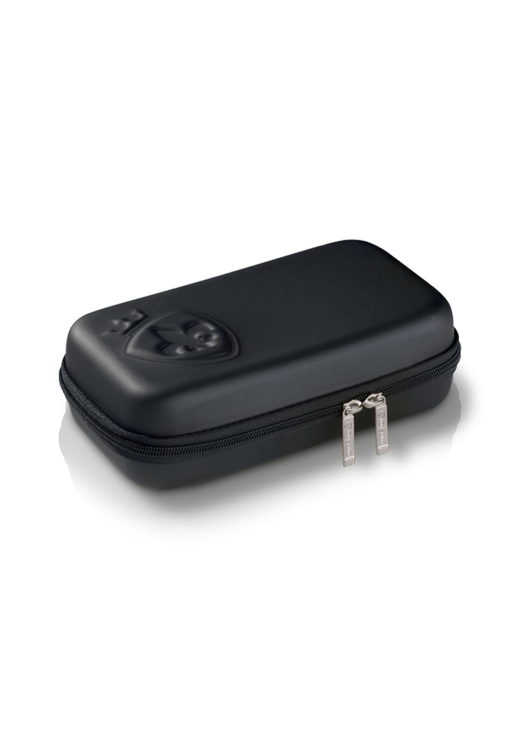 Étui noir zippé avec logo. Idéal pour transporter et protéger vos accessoires avec style.; Zwarte etui met ritssluiting en logo. Ideaal voor het stijlvol vervoeren en beschermen van uw accessoires.; Black zippered case with logo. Ideal for transporting and protecting your accessories in style.