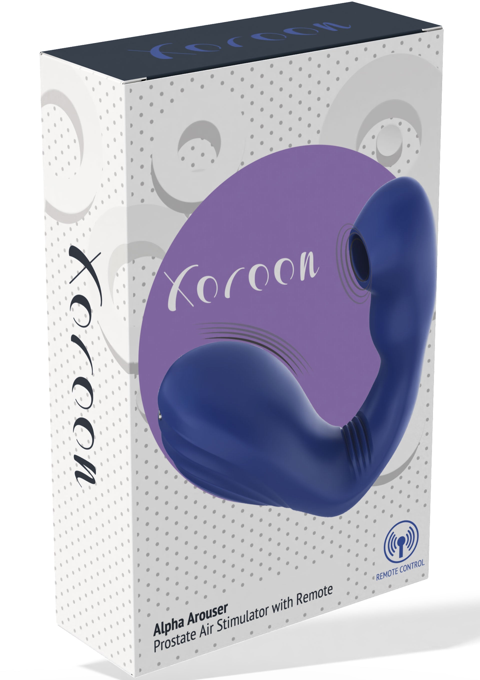 Xoroon Alpha Arouser : stimulateur prostatique à air avec télécommande pour un plaisir intense.; Xoroon Alpha Arouser: Prostaat Air Stimulator met afstandsbediening voor intens genot.; Xoroon Alpha Arouser: Prostate Air Stimulator with Remote for intense pleasure.