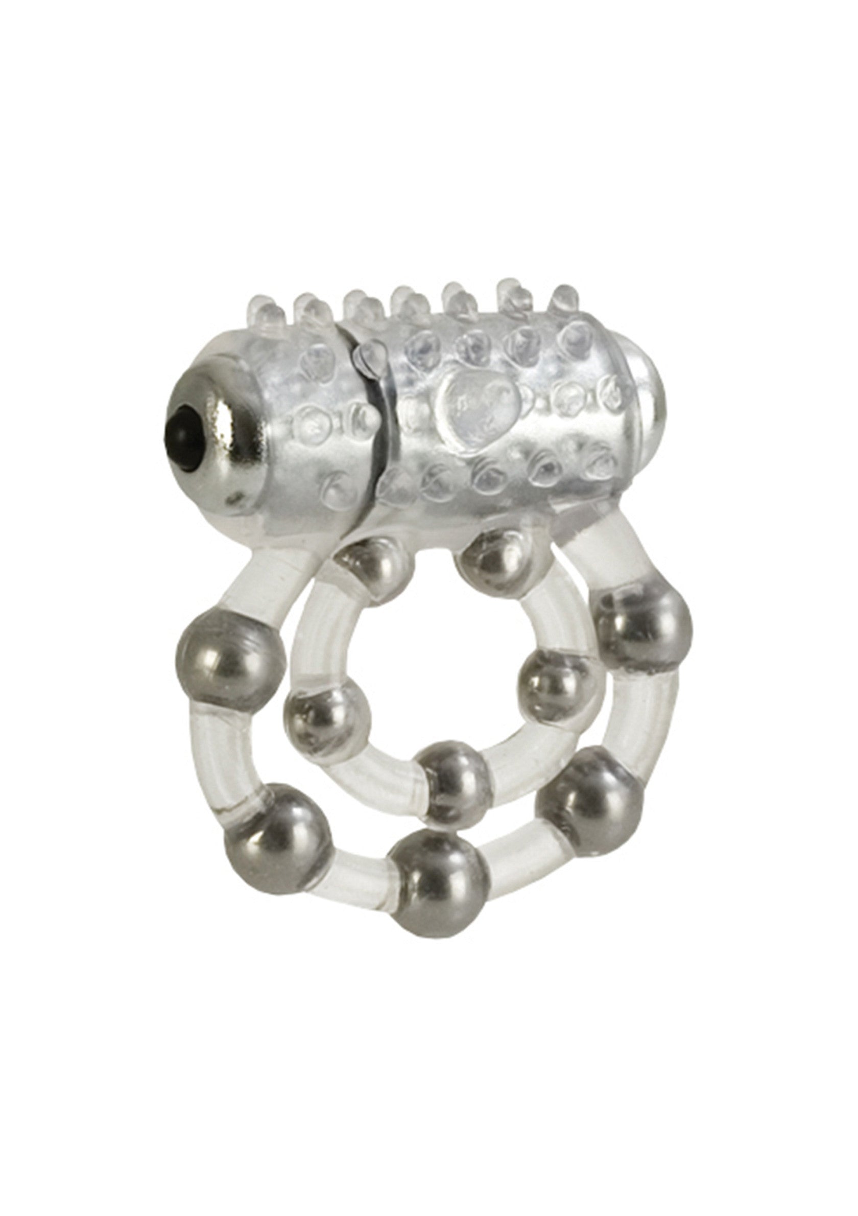 Anneau vibrant texturé pour plus de plaisir. Jouet pour adultes.; Getextureerde vibrerende ring voor extra plezier. Speeltje voor volwassenen.; Textured vibrating cock ring for enhanced pleasure. Adult toy.