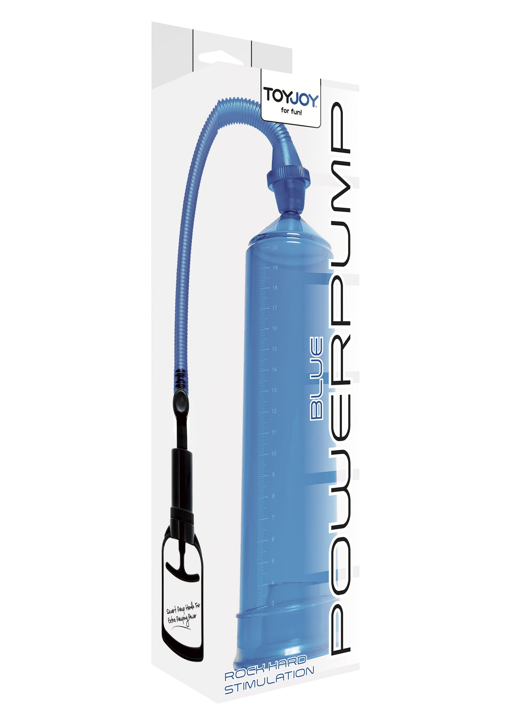 ToyJoy PowerPump Blue pour le plaisir. Augmentez votre plaisir avec cette pompe de haute qualité. Stimulation garantie!; ToyJoy PowerPump Blue voor plezier. Verhoog uw plezier met deze kwaliteitspomp. Gegarandeerde stimulatie!; ToyJoy PowerPump Blue for pleasure. Enhance your pleasure with this quality pump. Guaranteed stimulation!