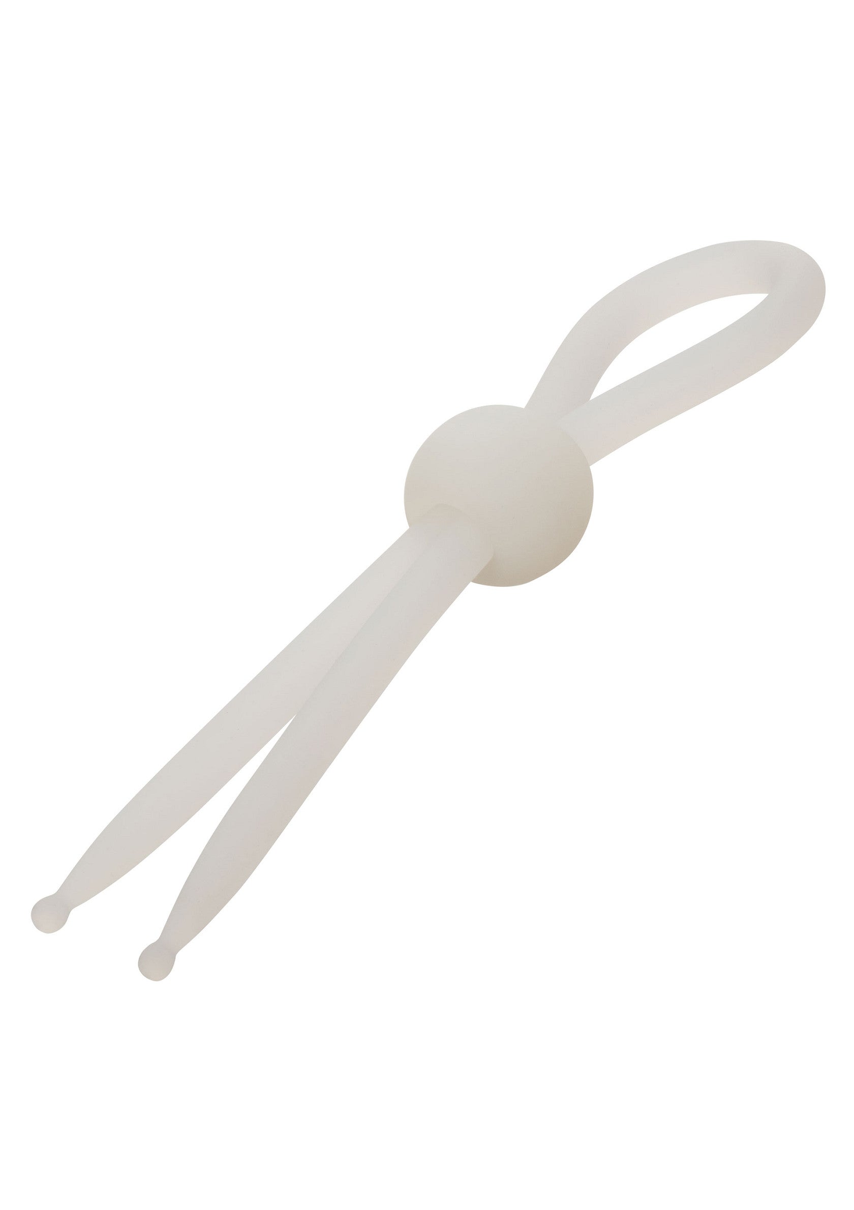 Anneau pénien réglable en silicone blanc pour une expérience intense et personnalisée.; Verstelbare, witte siliconen penisring voor een intense en persoonlijke ervaring.; Adjustable white silicone cock ring for an intense and personalized experience.