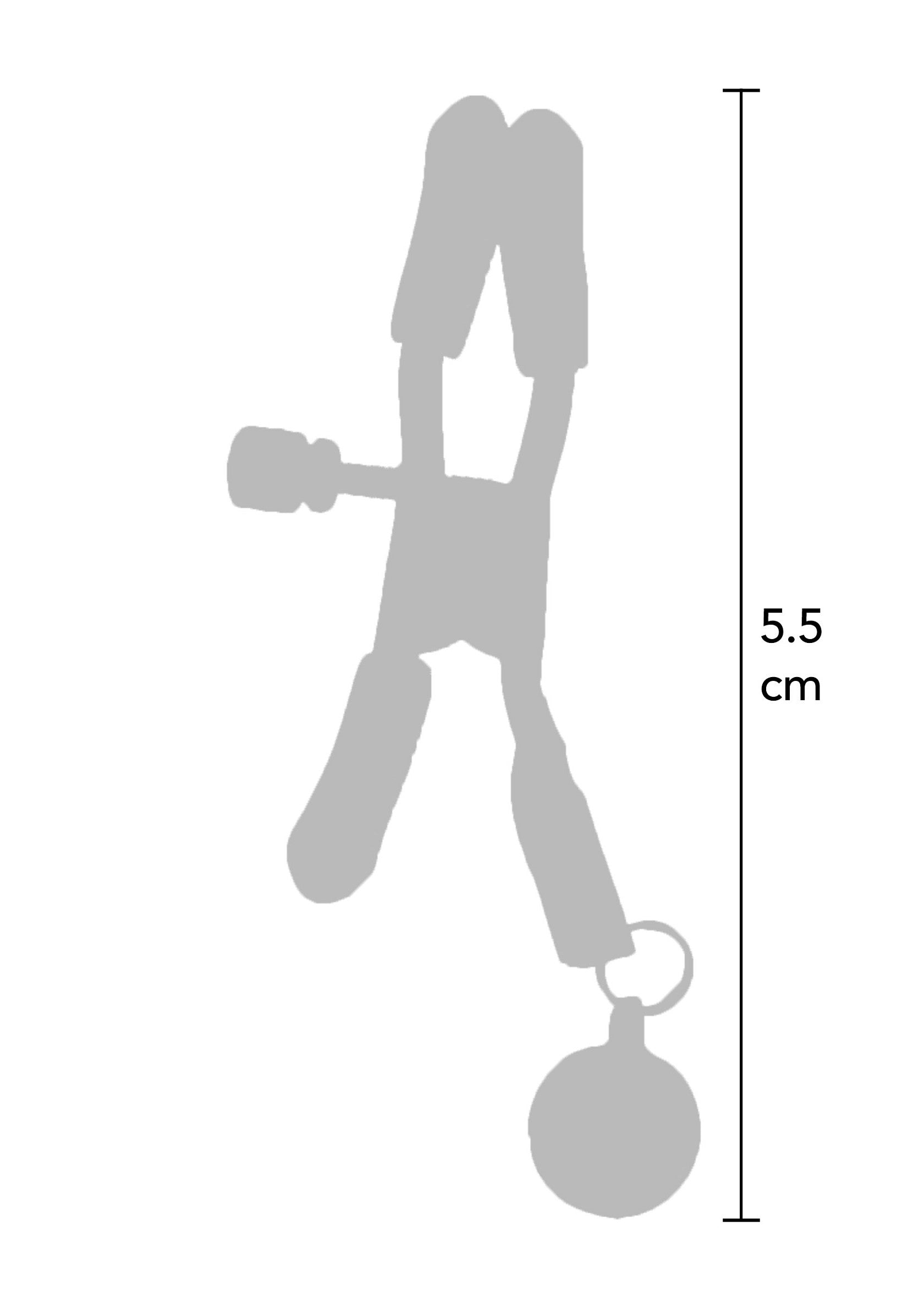 Pince à téton réglable avec une longueur de 5,5 cm pour un plaisir intense.; Verstelbare tepelklem met een lengte van 5,5 cm voor intens genot.; Adjustable nipple clamp with a length of 5.5 cm for intense pleasure.