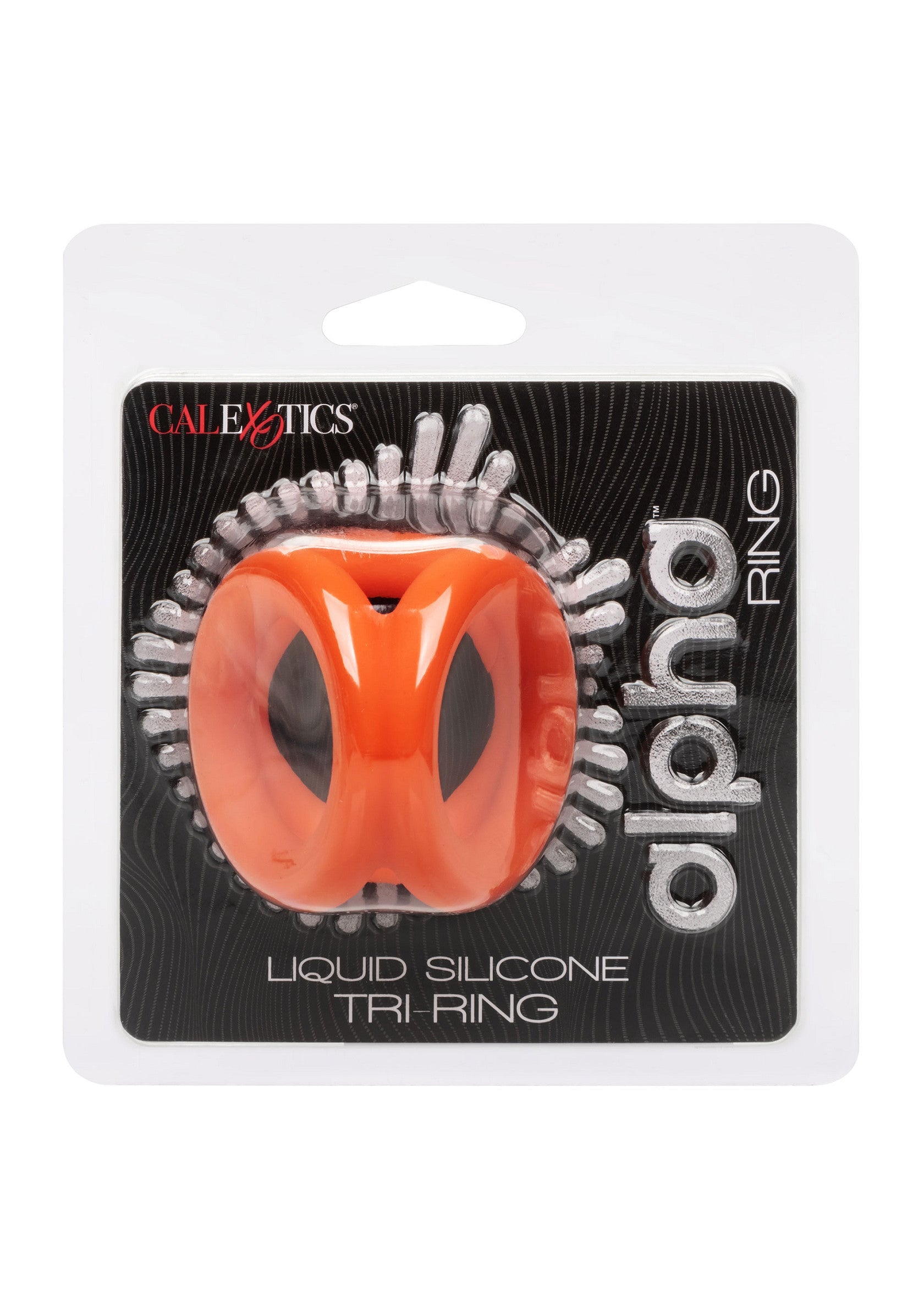 Anneau pénien Alpha Tri-Ring en silicone liquide pour une érection plus dure et durable.; Alpha Tri-Ring penisring van vloeibare silicone voor een hardere en langdurigere erectie.; Liquid silicone Alpha Tri-Ring cock ring for a harder, longer-lasting erection.