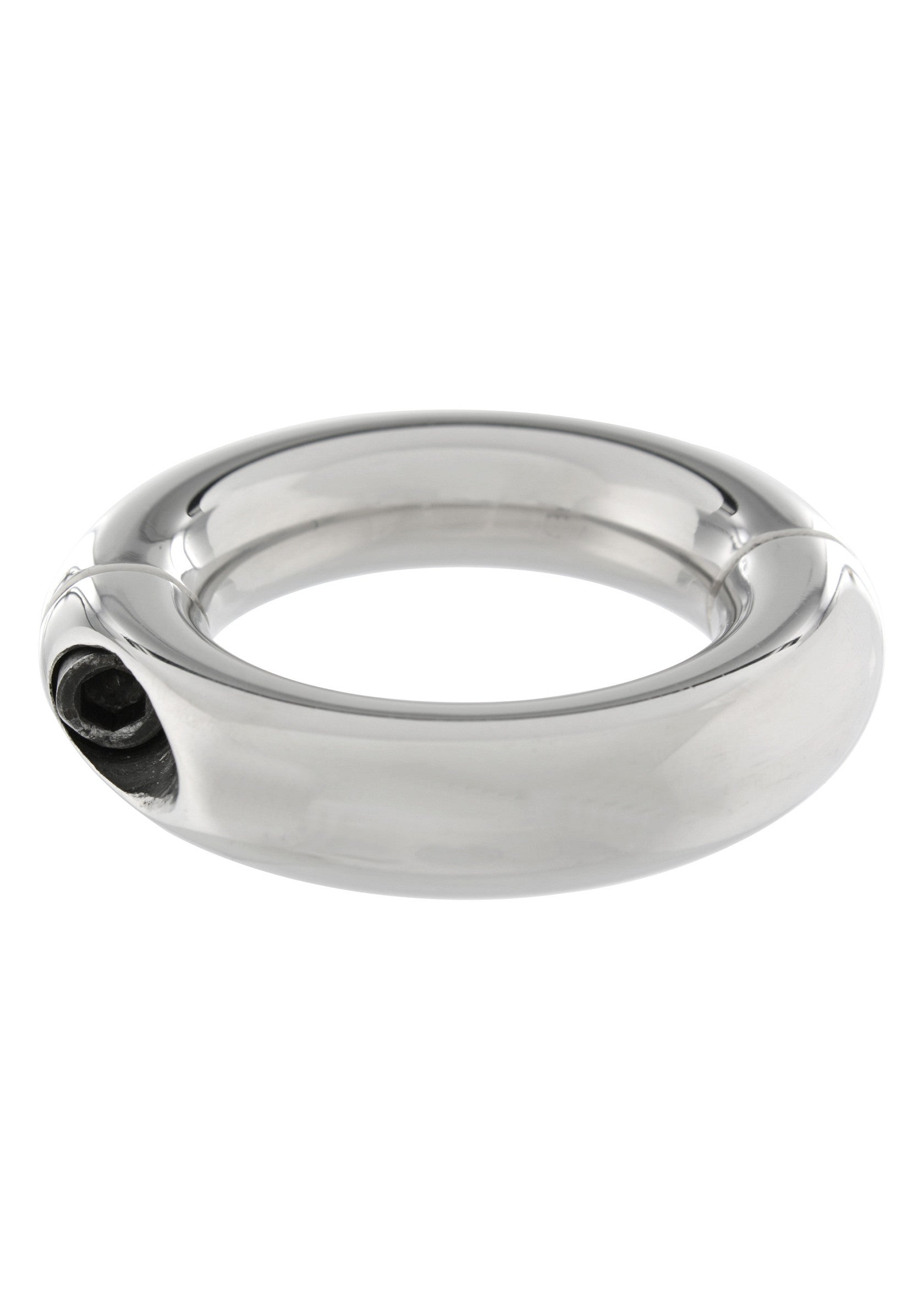 Anneau métallique lourd pour étirer les lobes d'oreilles ou piercings génitaux.; Zware metalen ring om oorlellen of genitale piercings te stretchen.; Heavy metal ring for stretching earlobes or genital piercings.