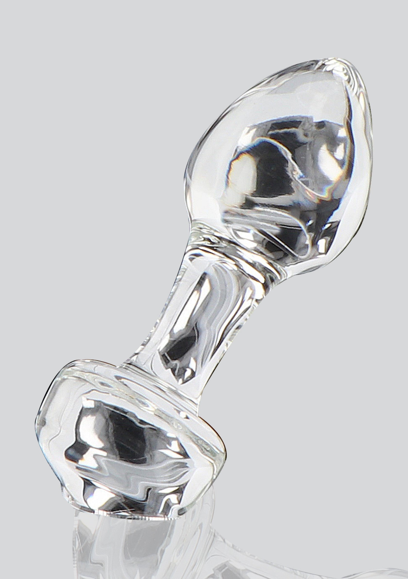 Plug anal en verre transparent pour une sensation unique et élégante. Plaisir garanti !; Transparante glazen anale plug voor een uniek en elegant gevoel. Gegarandeerd plezier!; Clear glass butt plug for a unique and elegant feel. Pleasure guaranteed!