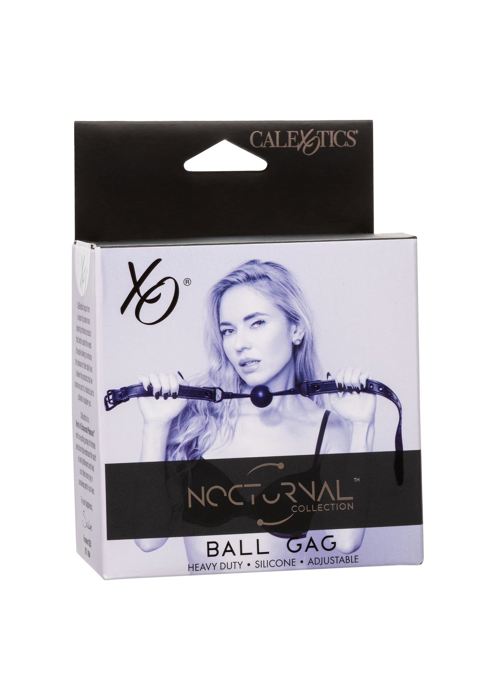 Gag boule Nocturnal Collection, idéal pour le plaisir et les jeux coquins. Silicone robuste et réglable.; Nocturnal Collection balgag, perfect voor ondeugend plezier en spel. Heavy-duty siliconen & verstelbaar.; Nocturnal Collection ball gag, perfect for kinky fun and games. Heavy-duty silicone & adjustable.