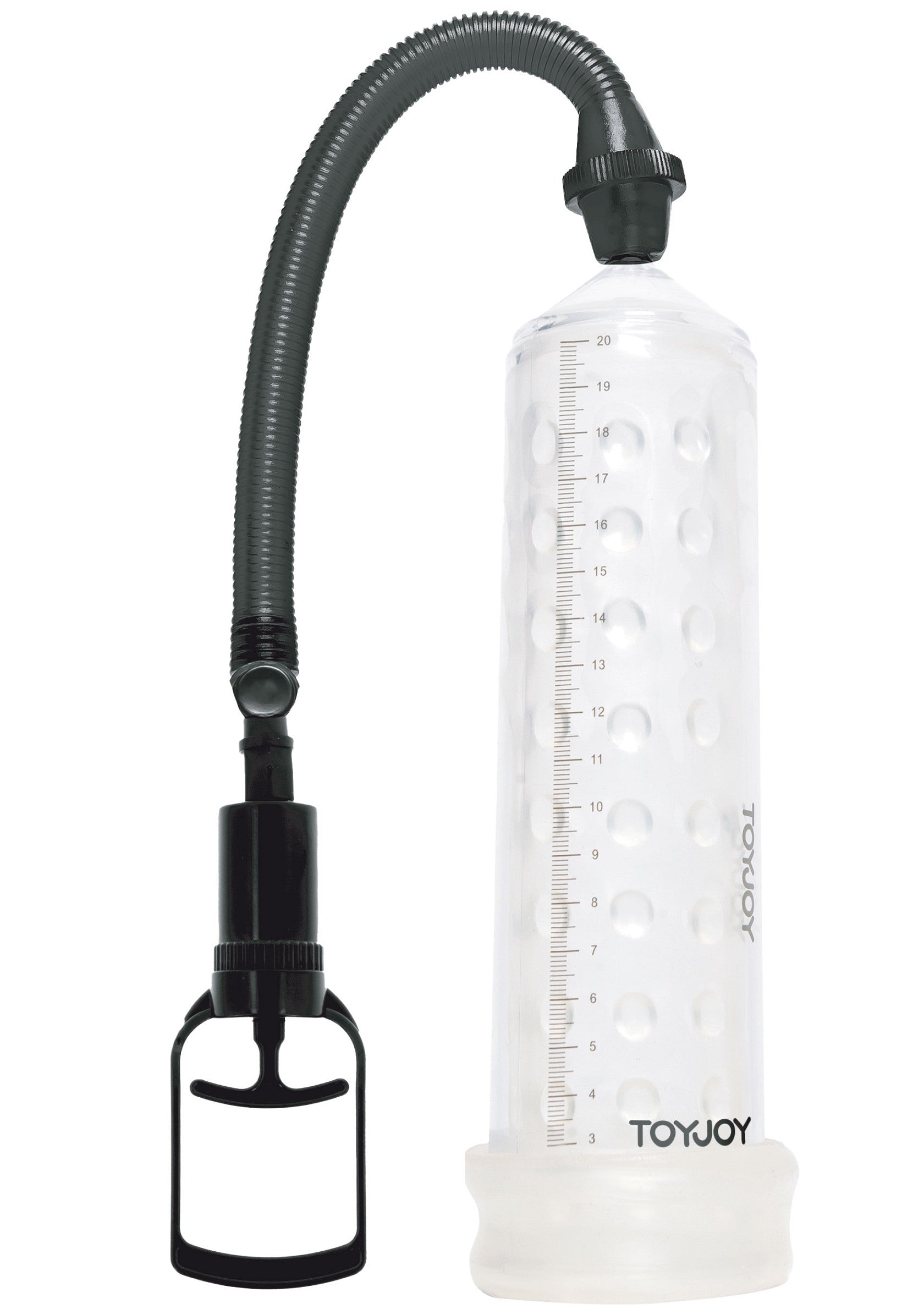 Pompe pénienne ToyJoy pour augmenter la taille et l'épaisseur du pénis en toute sécurité.; ToyJoy penispomp voor veilige vergroting van penisafmetingen en dikte.; ToyJoy penis pump for safe penis size and thickness enhancement.
