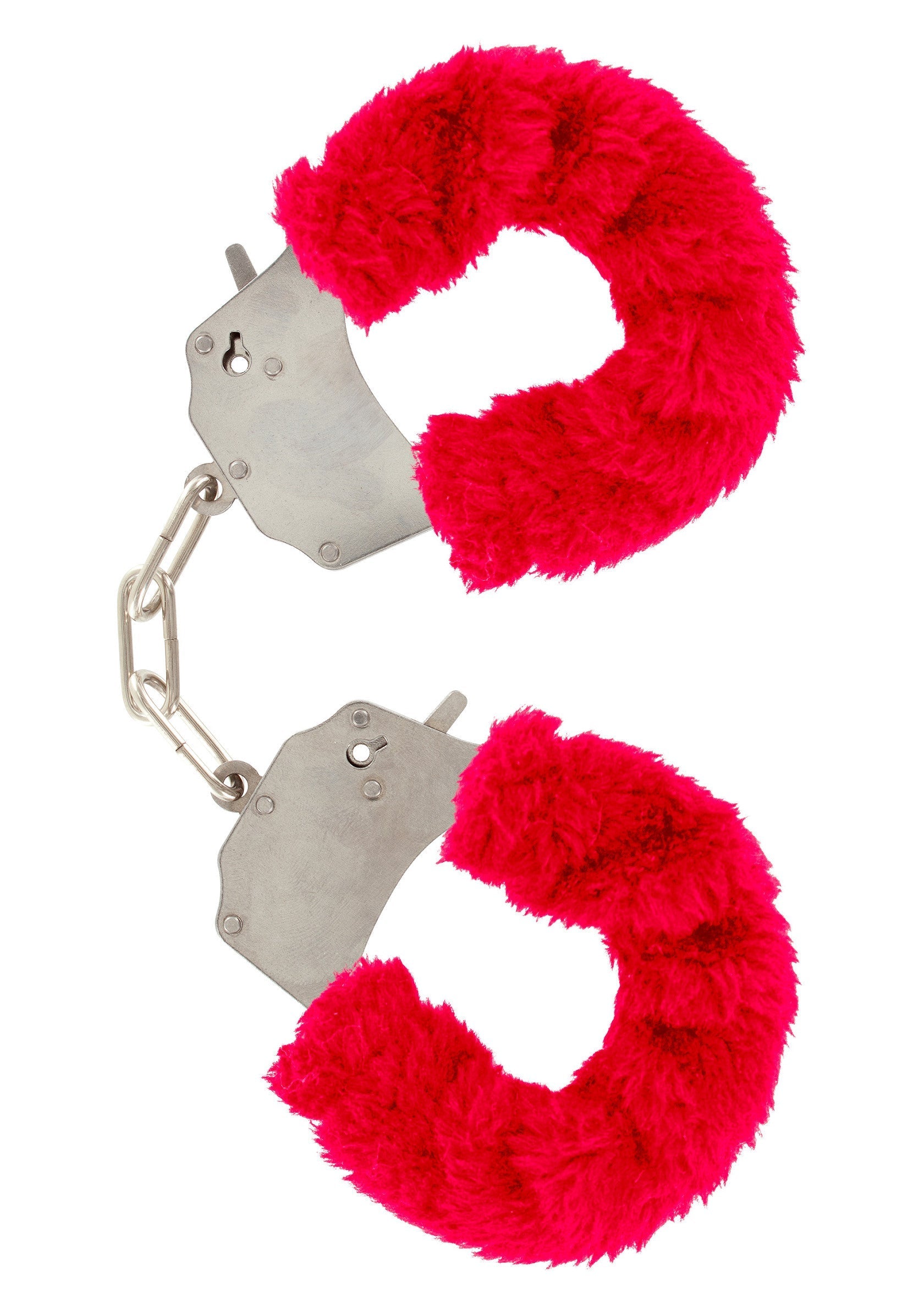 Menottes en métal avec fourrure rose pour une soirée coquine garantie. Accessoire ludique et original.; Metalen handboeien met roze bont voor een gegarandeerd ondeugende avond. Leuk en origineel accessoire.; Metal handcuffs with pink fur for a guaranteed naughty evening. Fun and original accessory.