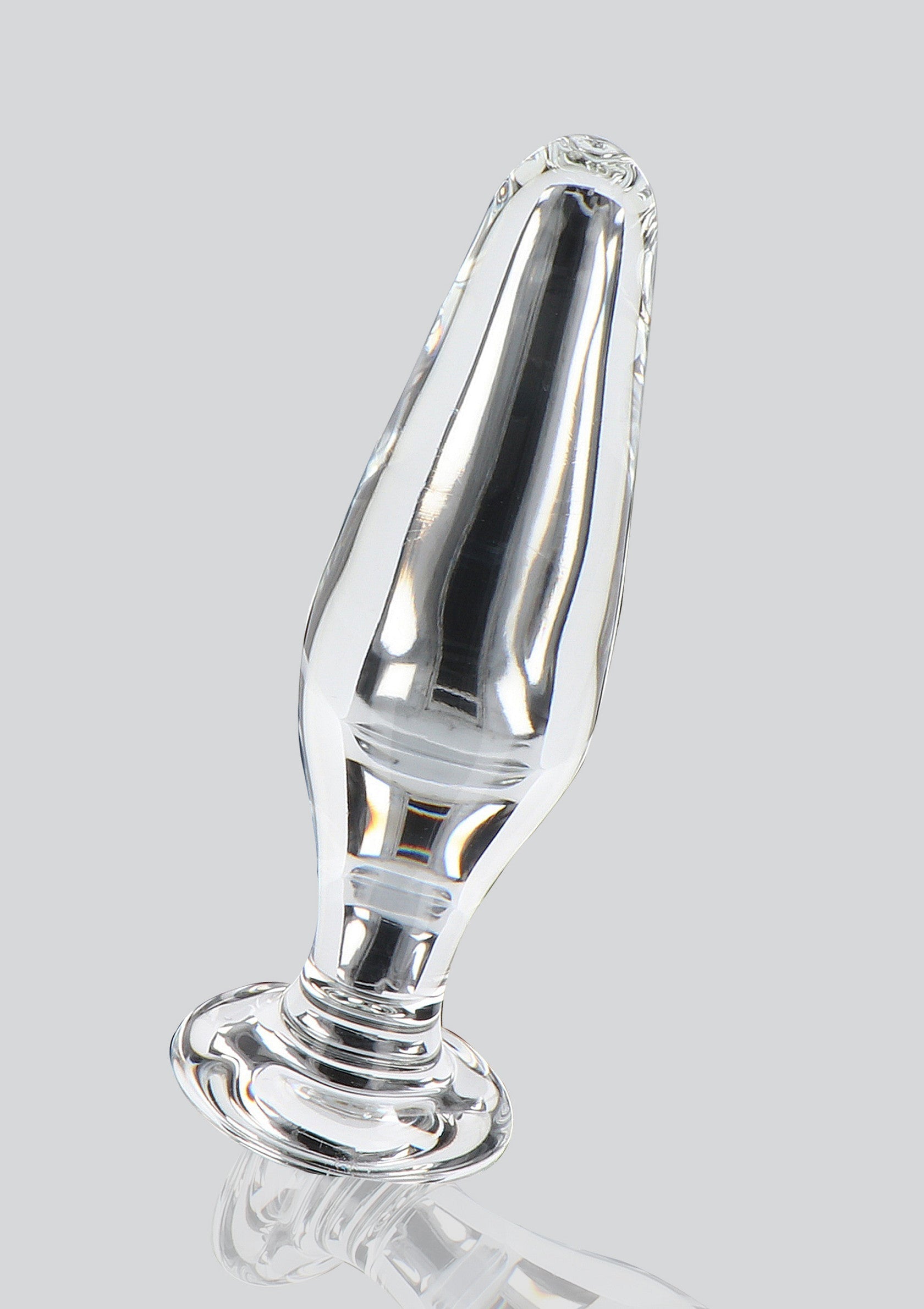 Plug anal en verre transparent pour une expérience unique. Conception lisse et hygiénique.; Glazen anale plug voor een unieke ervaring. Glad en hygiënisch ontwerp voor comfortabel gebruik.; Clear glass anal plug for a unique experience. Smooth, hygienic design for comfortable use.