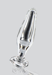 Plug anal en verre transparent pour une expérience unique. Conception lisse et hygiénique.; Glazen anale plug voor een unieke ervaring. Glad en hygiënisch ontwerp voor comfortabel gebruik.; Clear glass anal plug for a unique experience. Smooth, hygienic design for comfortable use.