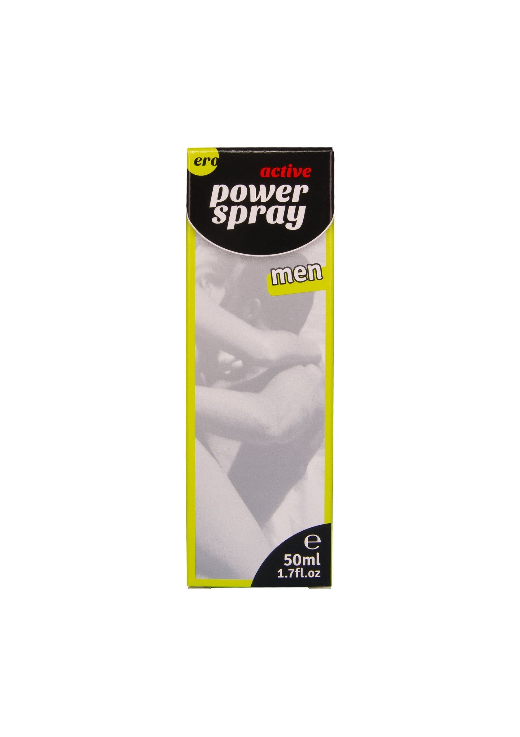 Ero Active Power Spray Men. Spray pour hommes de 50ml pour plus de plaisir et de contrôle. Améliorez vos performances!; Ero Active Power Spray Men. 50ml spray voor mannen, voor meer plezier en controle. Verbeter je prestaties!; Ero Active Power Spray Men. 50ml spray for men, for more pleasure and control. Improve your performance!