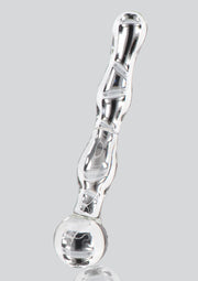 Plug anal en verre transparent pour une exploration sensorielle unique et élégante.; Transparante glazen anaalplug voor een unieke en elegante zintuiglijke ontdekking.; Clear glass anal plug for a unique and elegant sensory exploration.