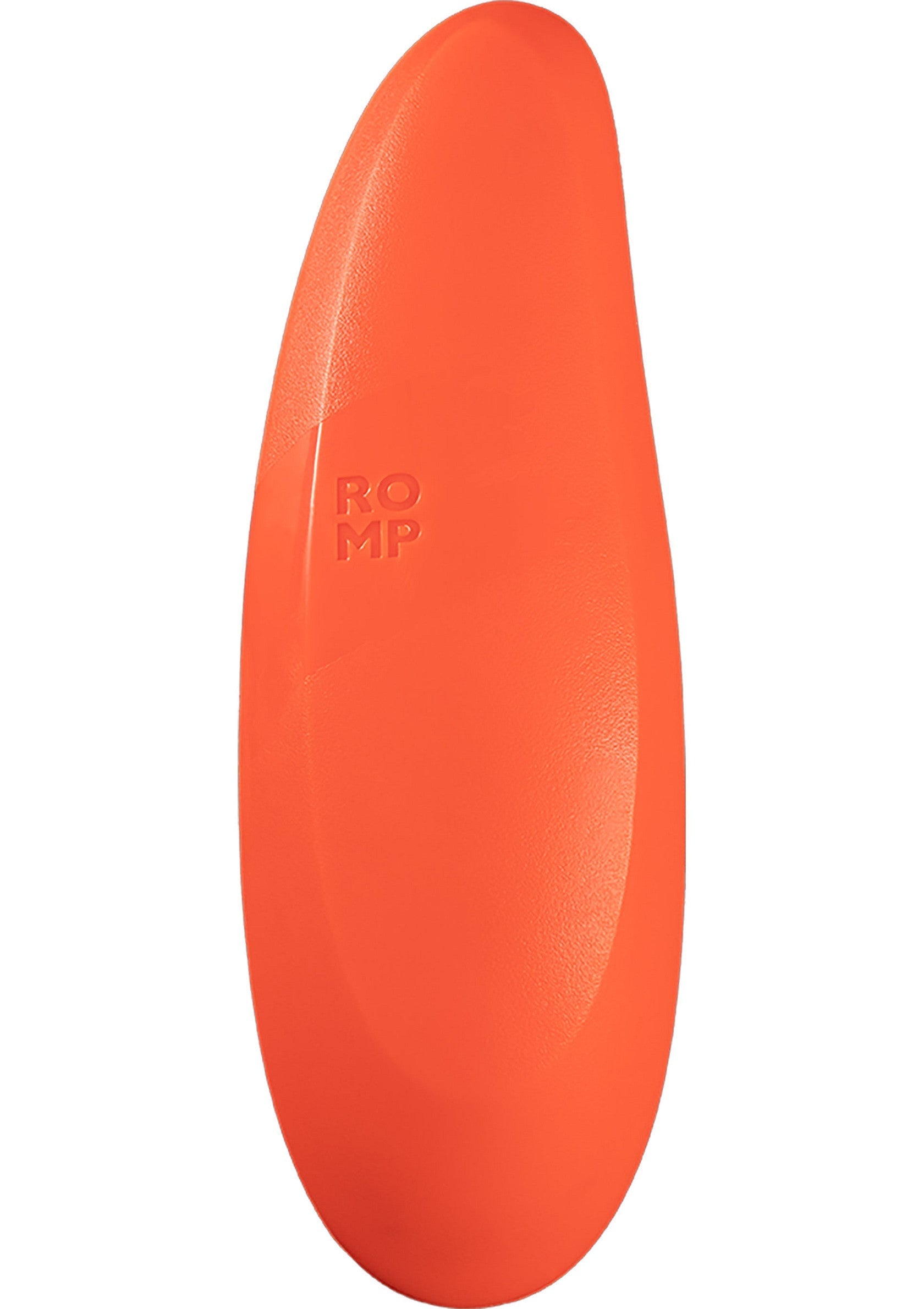 Vibromasseur Romp orange pour le plaisir solo et en couple.; Oranje Romp vibrator voor solo- en koppelplezier.; Orange Romp vibrator for solo and couple pleasure.
