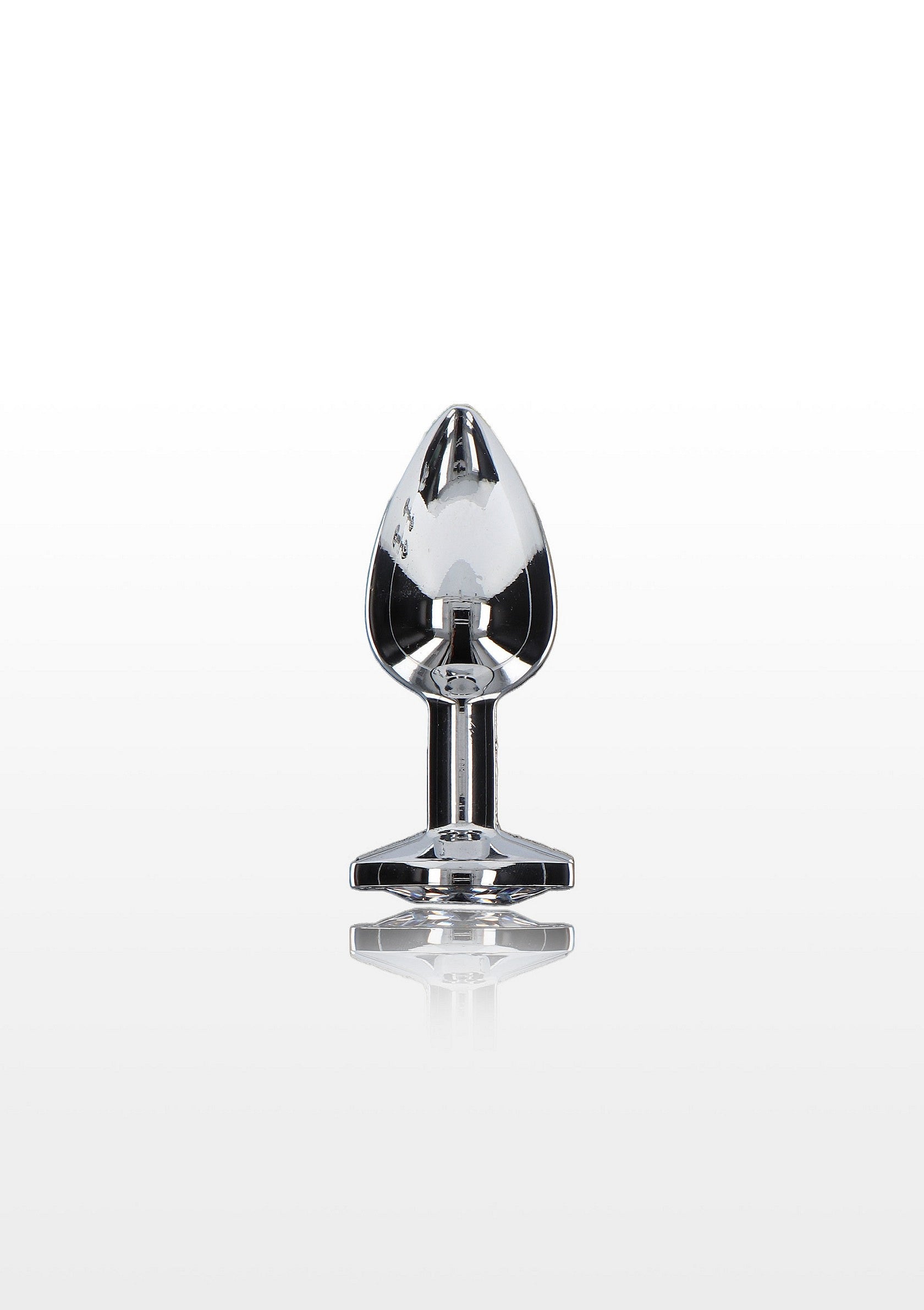 Plug anal en métal chromé pour le plaisir et l'exploration. Design élégant et lisse.; Verchroomde metalen anale plug voor genot en verkenning. Elegant en glad ontwerp.; Chrome metal anal plug for pleasure and exploration. Sleek, smooth design.
