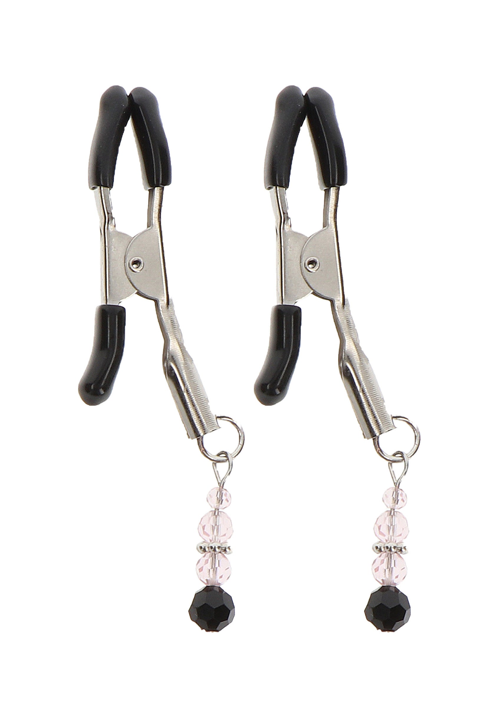 Pinces à tétons avec des perles décoratives pour pimenter votre jeu.; Tepelklemmen met decoratieve kralen om je spel spannender te maken.; Nipple clamps with decorative beads to spice up your game.