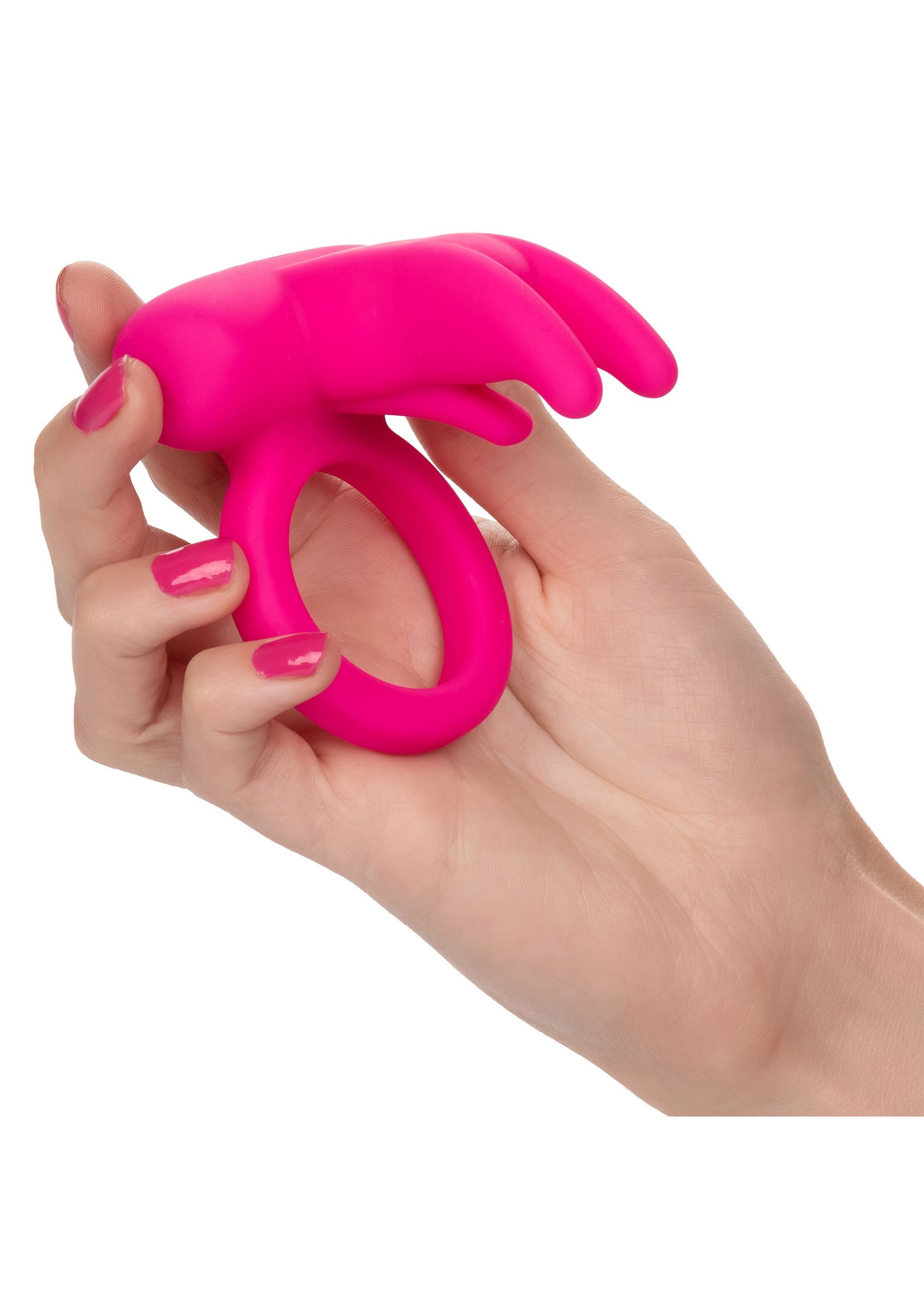 Anneau vibrant rose pour couple pour plus de plaisir; Roze vibrerende penisring voor extra genot voor koppels; Pink vibrating cock ring for extra pleasure for couples