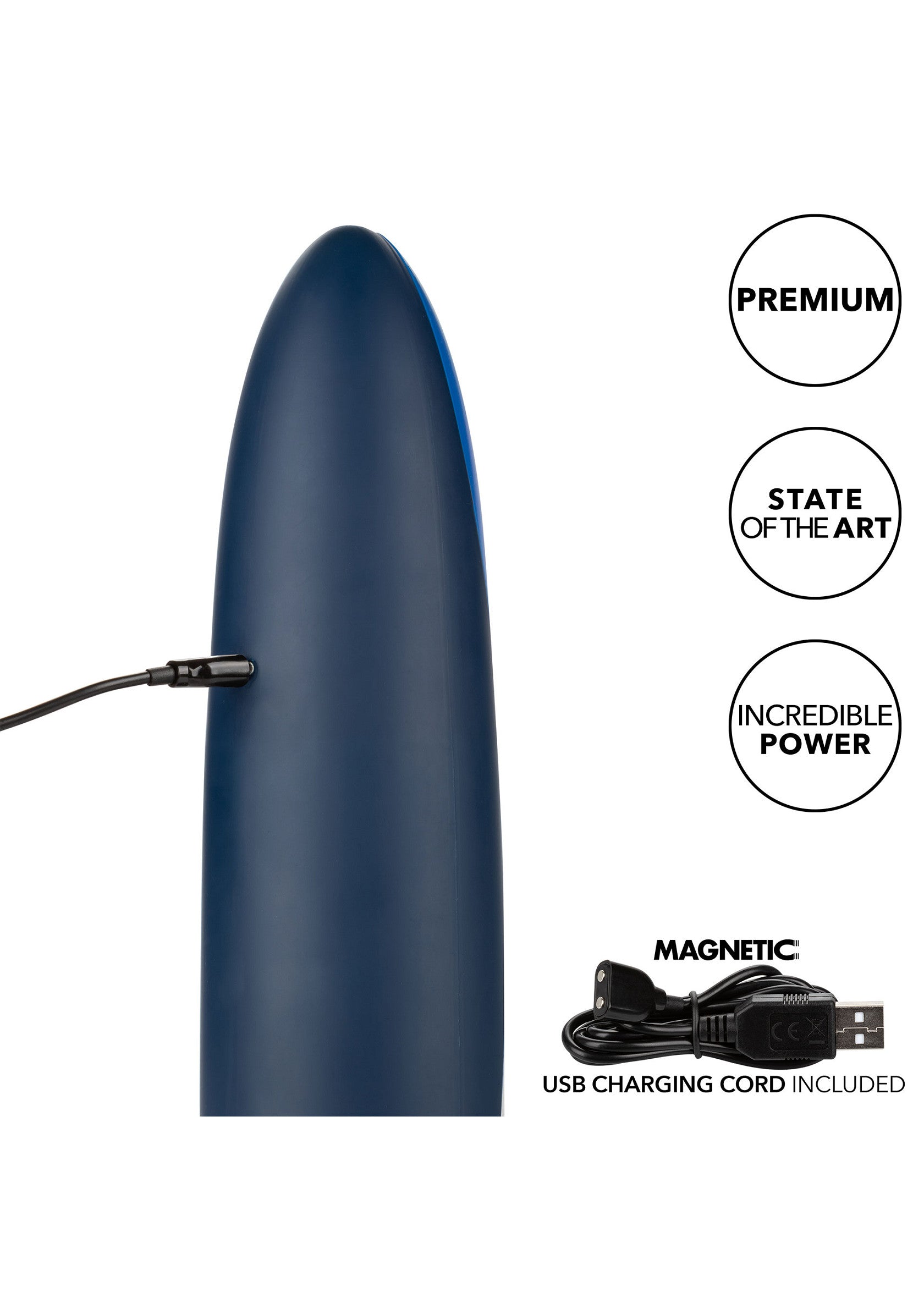 Masseur personnel haut de gamme avec câble de chargement USB magnétique inclus pour une puissance incroyable.; Premium persoonlijke massager met magnetische USB-oplaadkabel inbegrepen voor ongelooflijke kracht.; Premium personal massager with magnetic USB charging cord included for incredible power.
