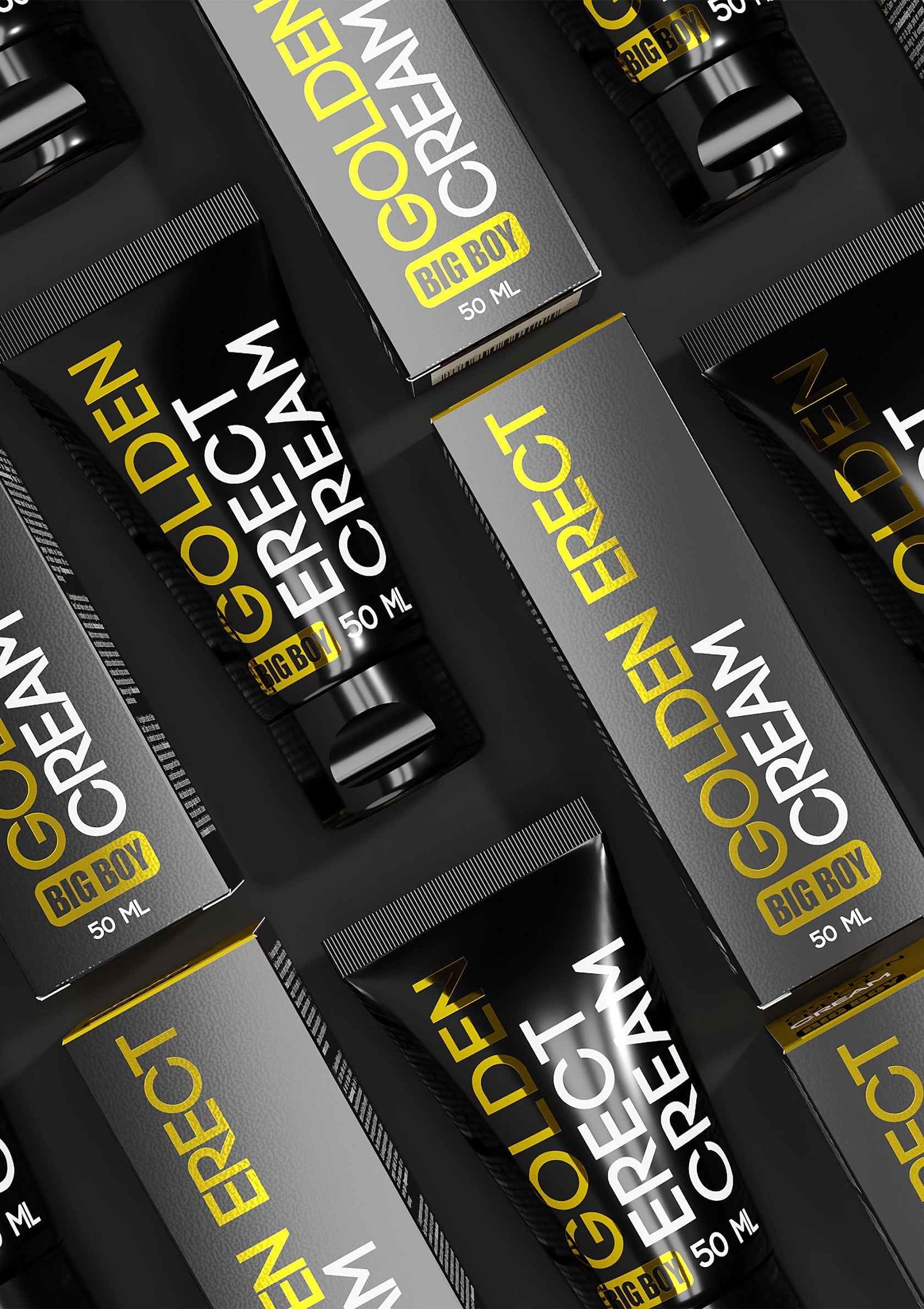 Crème pour l'érection Golden Erect Big Boy 50 ml. Améliorez votre plaisir avec cette crème de qualité.; Golden Erect Big Boy 50 ml erectiecrème. Verbeter uw plezier met deze kwaliteitsvolle crème.; Golden Erect Big Boy 50 ml erection cream. Enhance your pleasure with this quality cream.