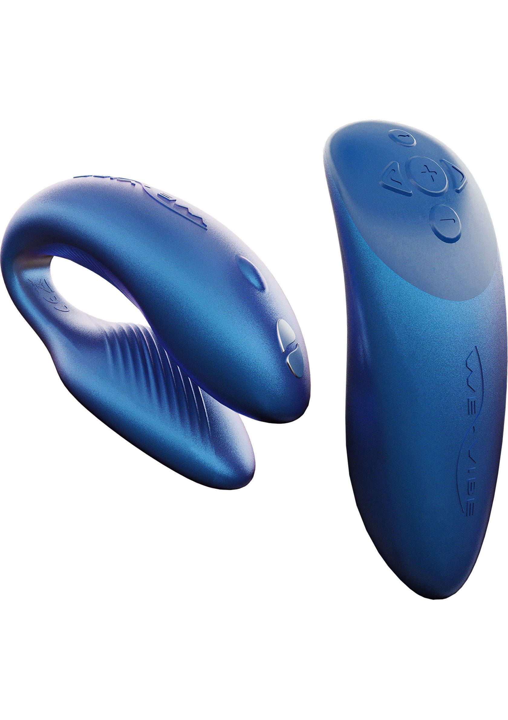 We-Vibe Nova 2 vibrateur clitoridien bleu avec télécommande pour un plaisir partagé intense et personnalisé.; We-Vibe Nova 2 blauwe clitoris vibrator met afstandsbediening voor intens, persoonlijk en gedeeld genot.; We-Vibe Nova 2 blue clitoral vibrator with remote for intense, personal and shared pleasure.