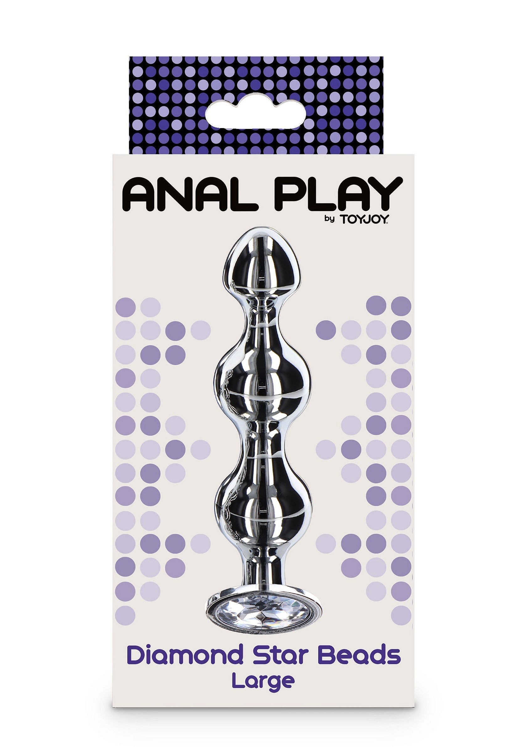 Plug anal à billes Diamond Star Beads Large pour des sensations intenses. Découvrez le plaisir !; Diamond Star Beads Large anale plug voor intense sensaties. Ontdek het plezier!; Diamond Star Beads Large anal plug for intense sensations. Discover the pleasure!