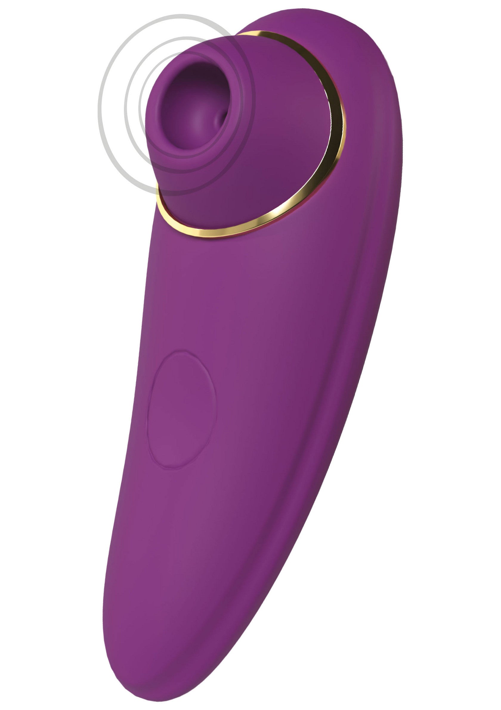 Stimulateur clitoridien à succion violet pour le plaisir féminin.; Paarse clitoris stimulator met zuigfunctie voor vrouwelijk genot.; Purple clitoral stimulator with suction for female pleasure.
