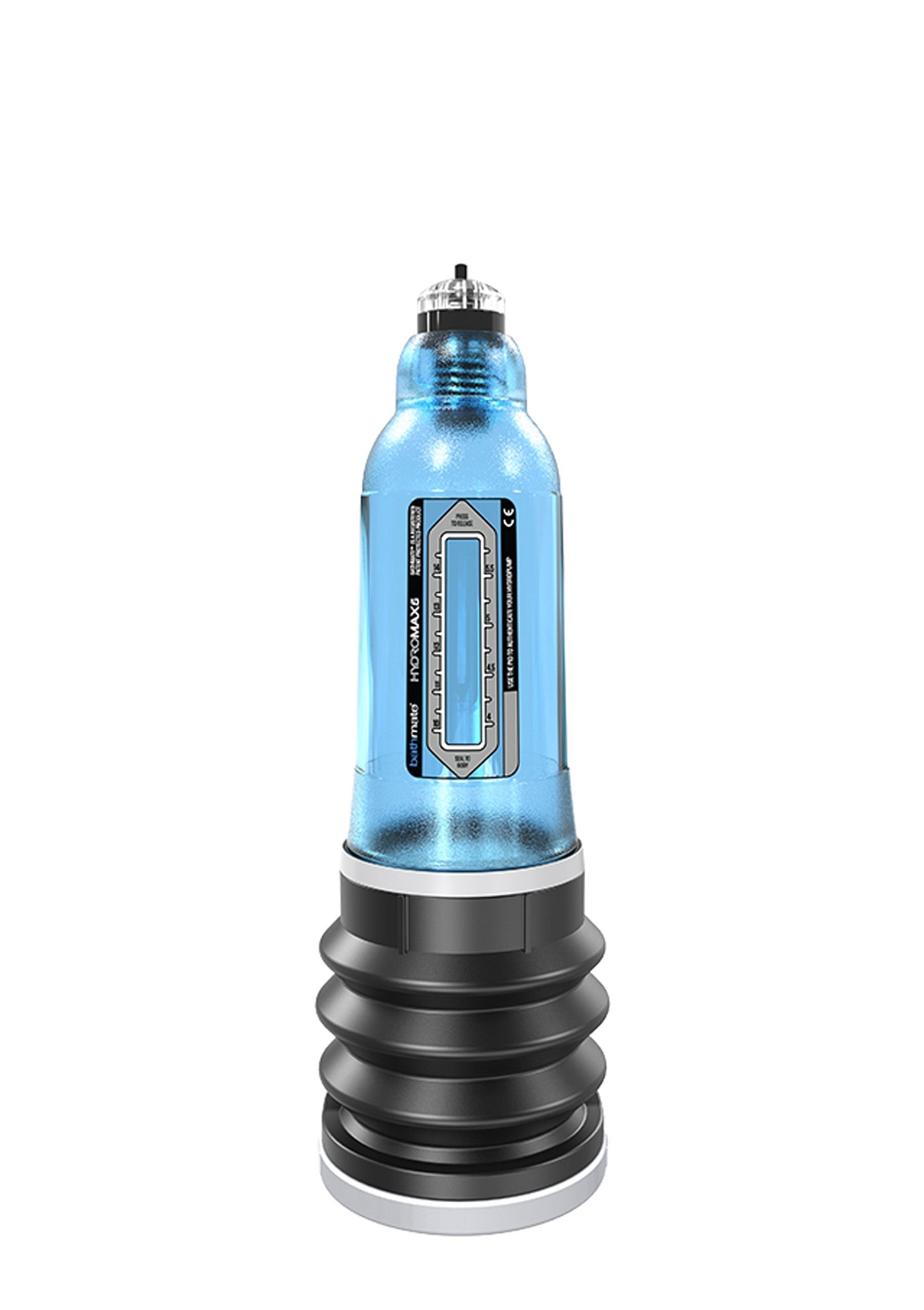 Pompe à pénis hydromax. Pour une érection plus forte et une meilleure circulation sanguine.; Hydromax penis pomp. Voor een sterkere erectie en een betere bloedsomloop.; Hydromax penis pump. For a stronger erection and better blood circulation.