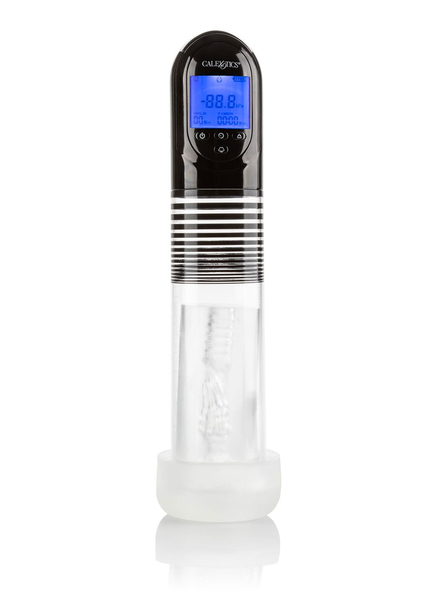 Masturbateur masculin avec écran numérique pour une expérience personnalisée et high-tech.; Mannelijke masturbator met digitaal scherm voor een high-tech en gepersonaliseerde ervaring.; Male masturbator with digital display for a high-tech and personalized experience.