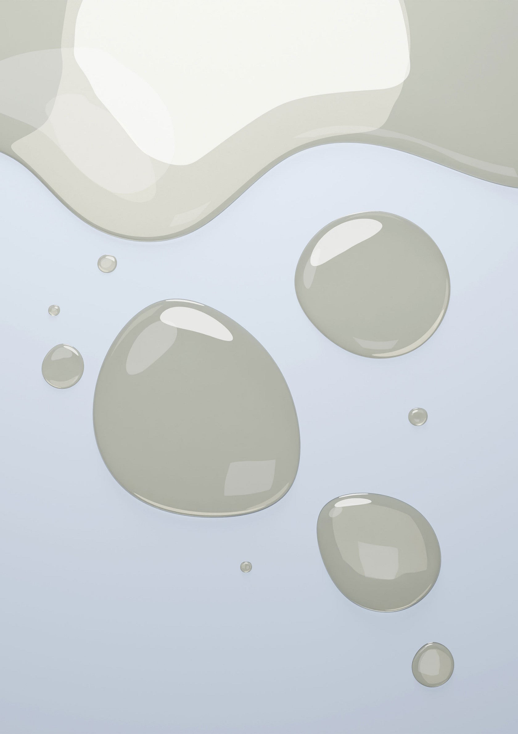 Gouttes de liquide beige sur fond clair. Parfait pour un rendu apaisant et zen. Idéal pour la décoration intérieure.; Beige vloeistofdruppels op een lichte achtergrond. Perfect voor een rustgevende en zen uitstraling. Ideaal voor interieurdecoratie.; Beige liquid drops on a light background. Perfect for a calming and zen look. Great for interior decoration. 