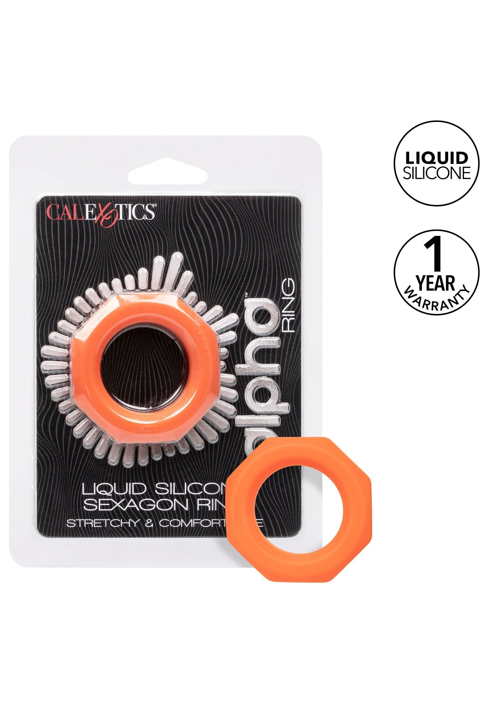Anneau pénien Calexotics Alpha, silicone liquide, extensible et confortable. Garantie 1 an.; Calexotics Alpha penisring, vloeibare siliconen, rekbaar en comfortabel. 1 jaar garantie.; Calexotics Alpha cock ring, liquid silicone, stretchy & comfy. 1 year warranty.