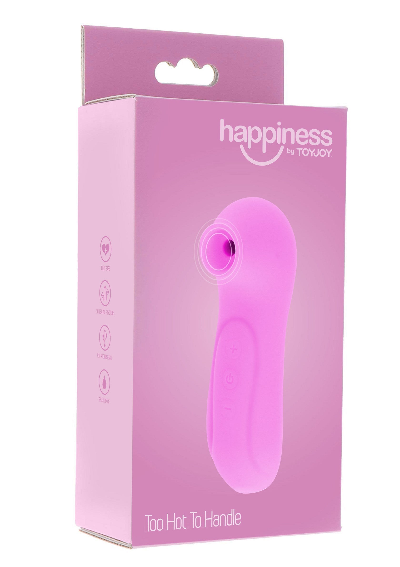 Happiness de ToyJoy, stimulateur clitoridien rose 'Too Hot To Handle'. Plaisir intense garanti. Achetez maintenant!; Happiness van ToyJoy, roze clitorisstimulator 'Too Hot To Handle'. Intense plezier gegarandeerd. Koop nu!; Happiness by ToyJoy, pink clitoral stimulator 'Too Hot To Handle'. Intense pleasure guaranteed. Shop now!
