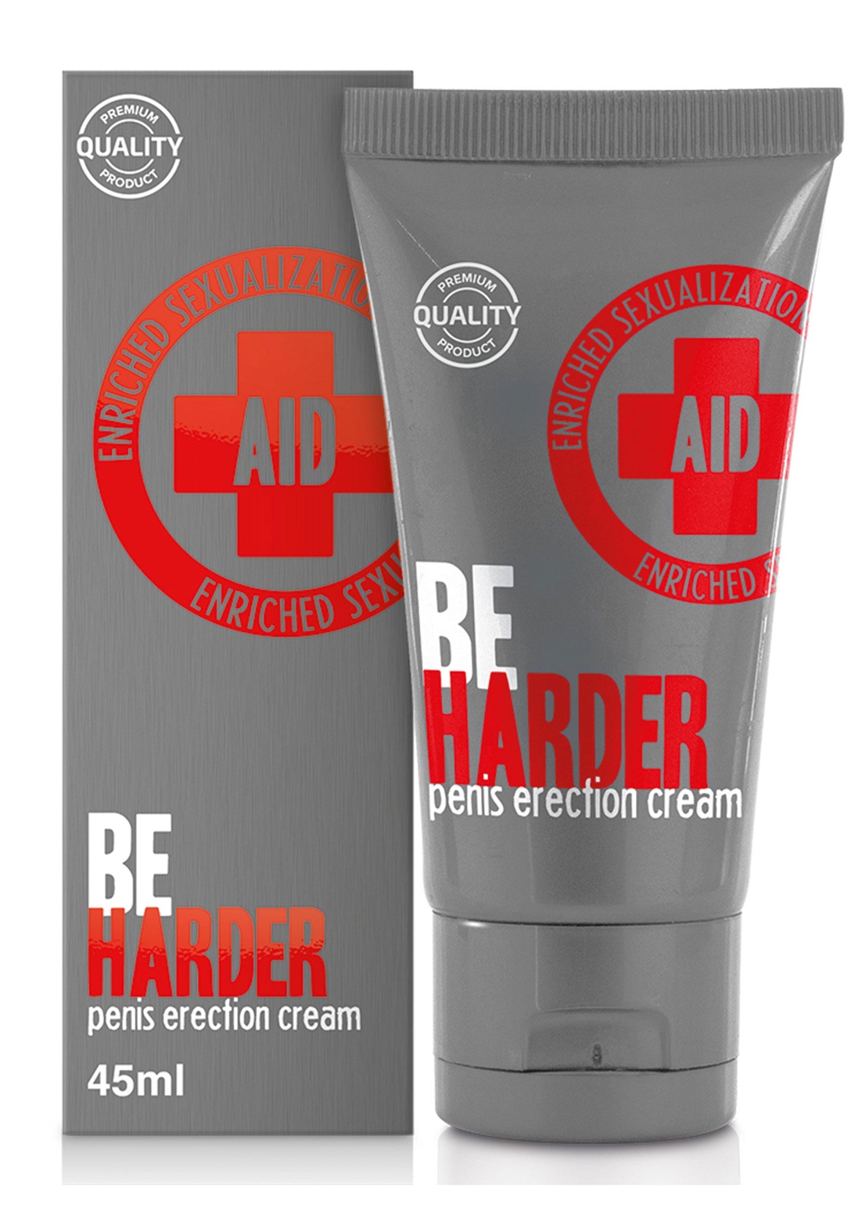 Crème pour érection Be Harder, 45ml. Améliore la sexualité, pour une qualité premium garantie.; Be Harder erectiecrème, 45ml. Verbetert de seksualiteit, voor gegarandeerde premium kwaliteit.; Be Harder erection cream, 45ml. Enriched sexuality, for guaranteed premium quality product.