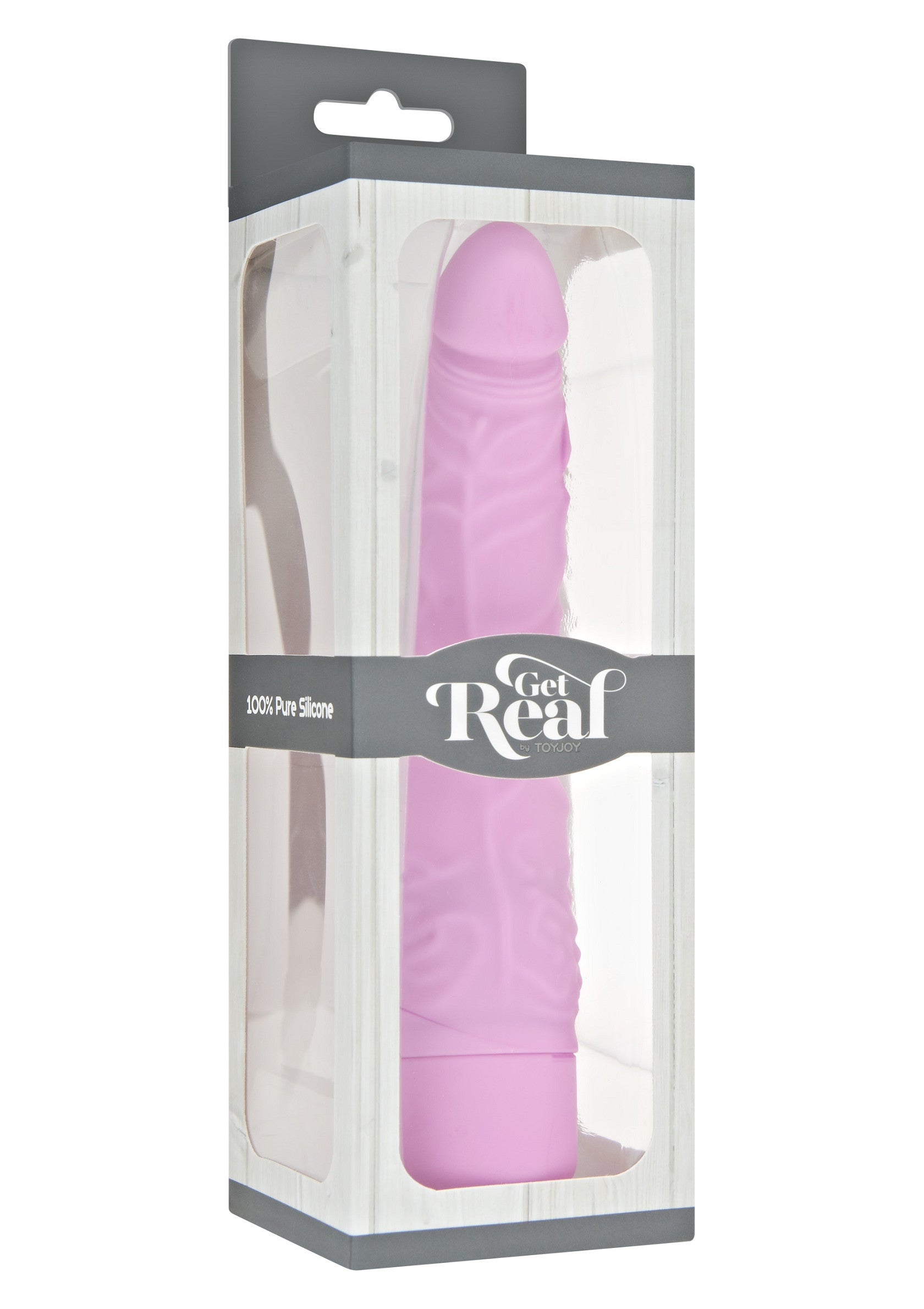 Godemiché rose 'Get Real' en silicone pur, pour une expérience réaliste.; Roze 'Get Real' dildo van pure siliconen, voor een realistische ervaring.; Pink 'Get Real' dildo made of pure silicone, for a realistic experience.