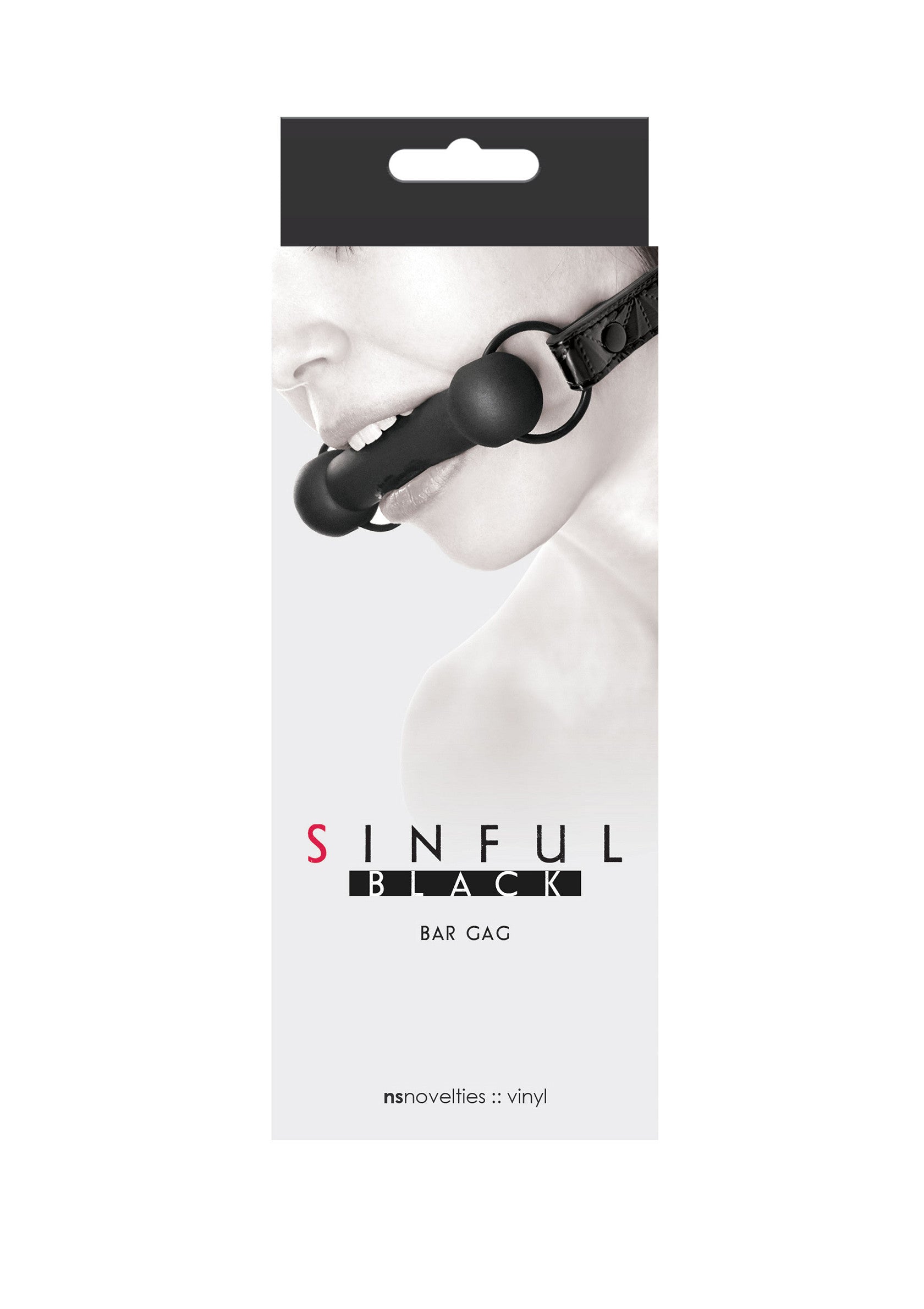 Bâillon Sinful Black Bar Gag pour jeux coquins.; Sinful Black Bar Gag voor stout plezier.; Sinful Black Bar Gag for kinky fun.
