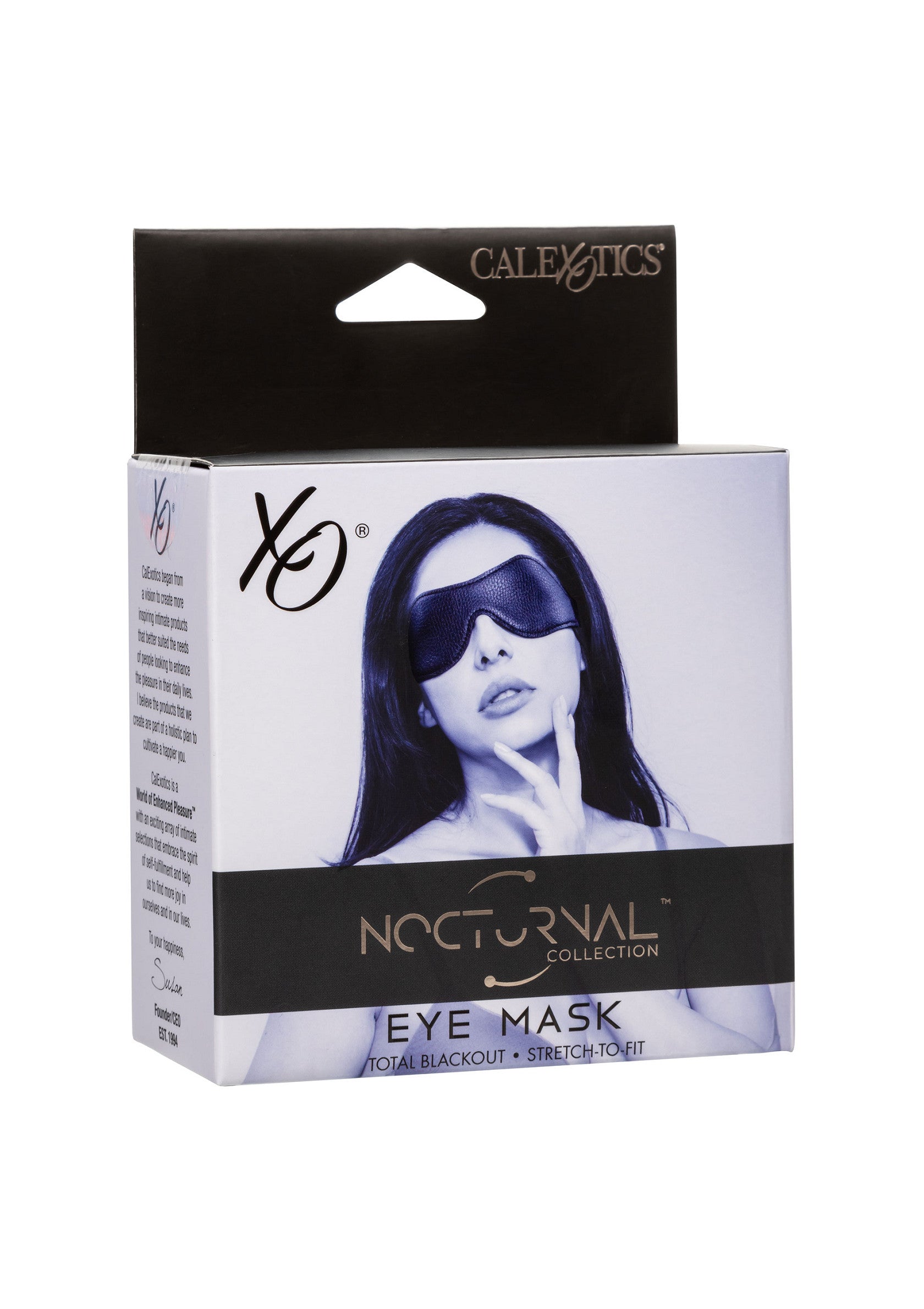 Masque de sommeil Calexotics Nocturnal Collection. Bloque la lumière pour un sommeil réparateur.; Calexotics Nocturnal Collection slaapmasker. Blokkeert licht voor een goede nachtrust.; Calexotics Nocturnal Collection eye mask. Blocks light for restful sleep.