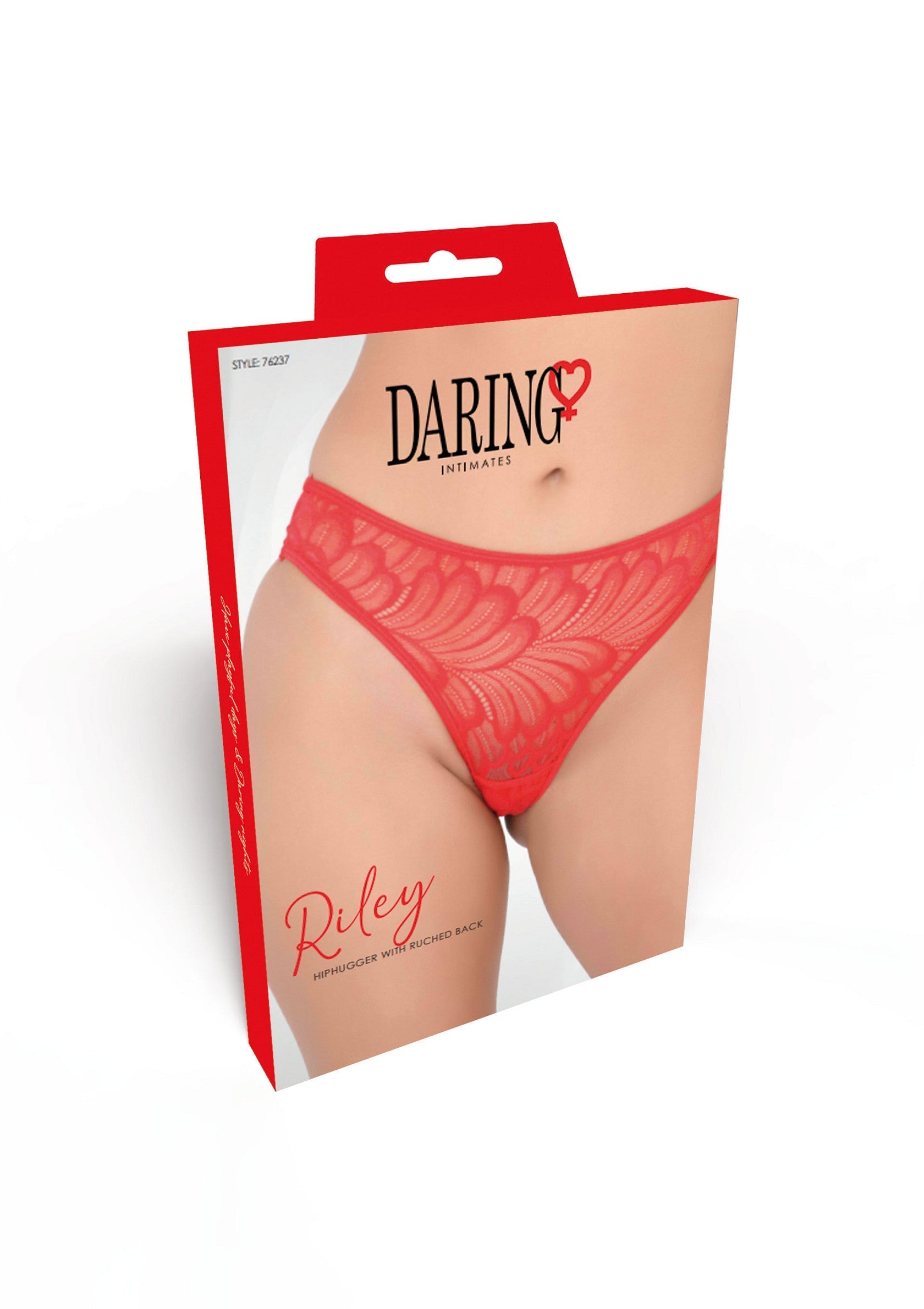 Culotte rouge Daring Riley en dentelle. Lingerie intime et séduisante pour femme.; Daring Riley rode string met kant. Sexy lingerie voor dames.; Daring Riley red lace thong. Sexy intimate lingerie for women.