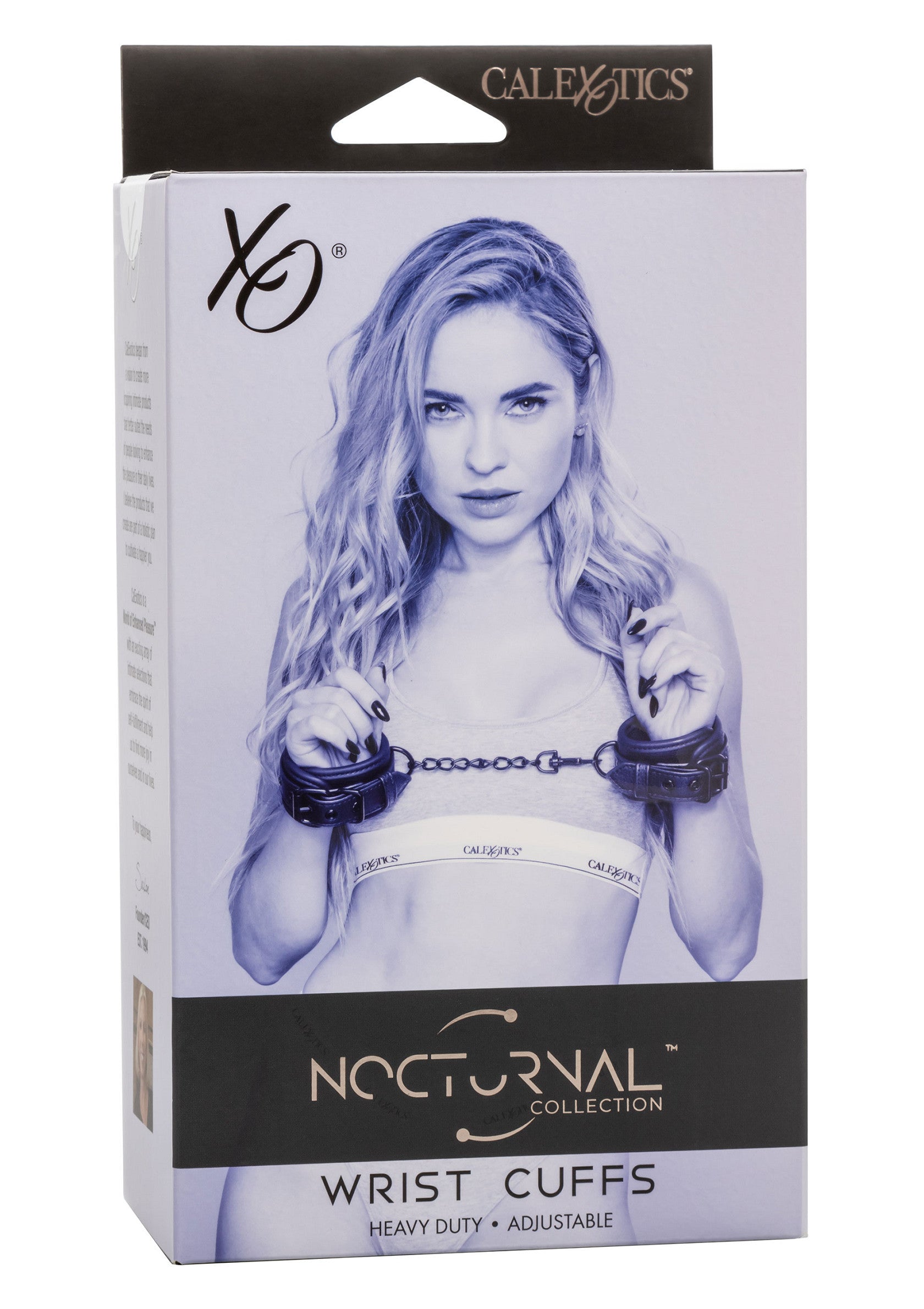 Menottes de poignet Nocturnal Collection : robustes et réglables pour un jeu coquin !; Nocturnal Collection Handboeien: stevig & verstelbaar voor ondeugend spel!; Nocturnal Collection Wrist Cuffs: heavy duty & adjustable for kinky play!