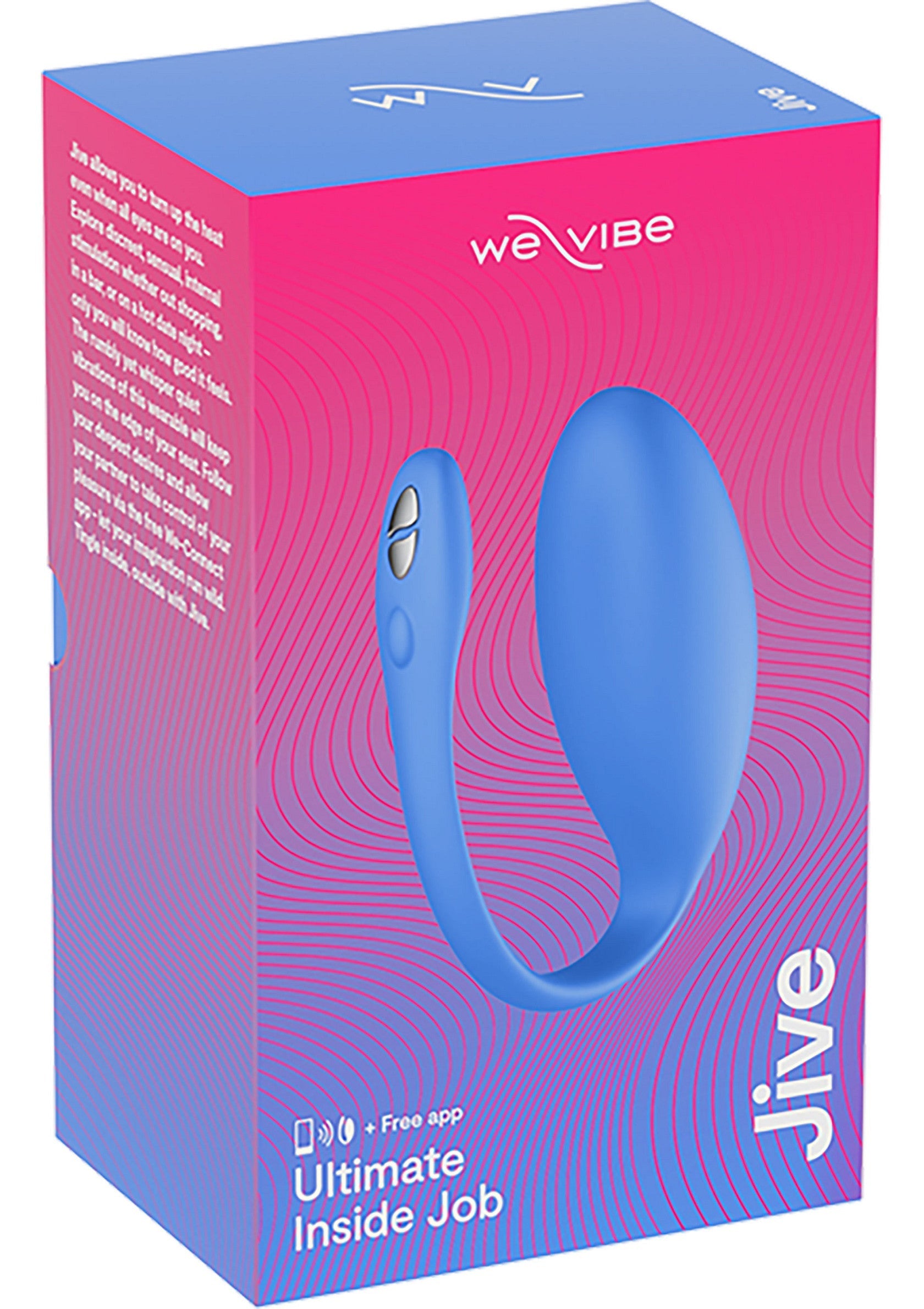 We-Vibe Jive : vibromasseur interne ultime pour des sensations intenses et personnalisées. Application gratuite incluse.; We-Vibe Jive: ultieme interne vibrator voor intense, gepersonaliseerde sensaties. Inclusief gratis app.; We-Vibe Jive: Ultimate internal vibrator for intense, personalized sensations. Free app included.