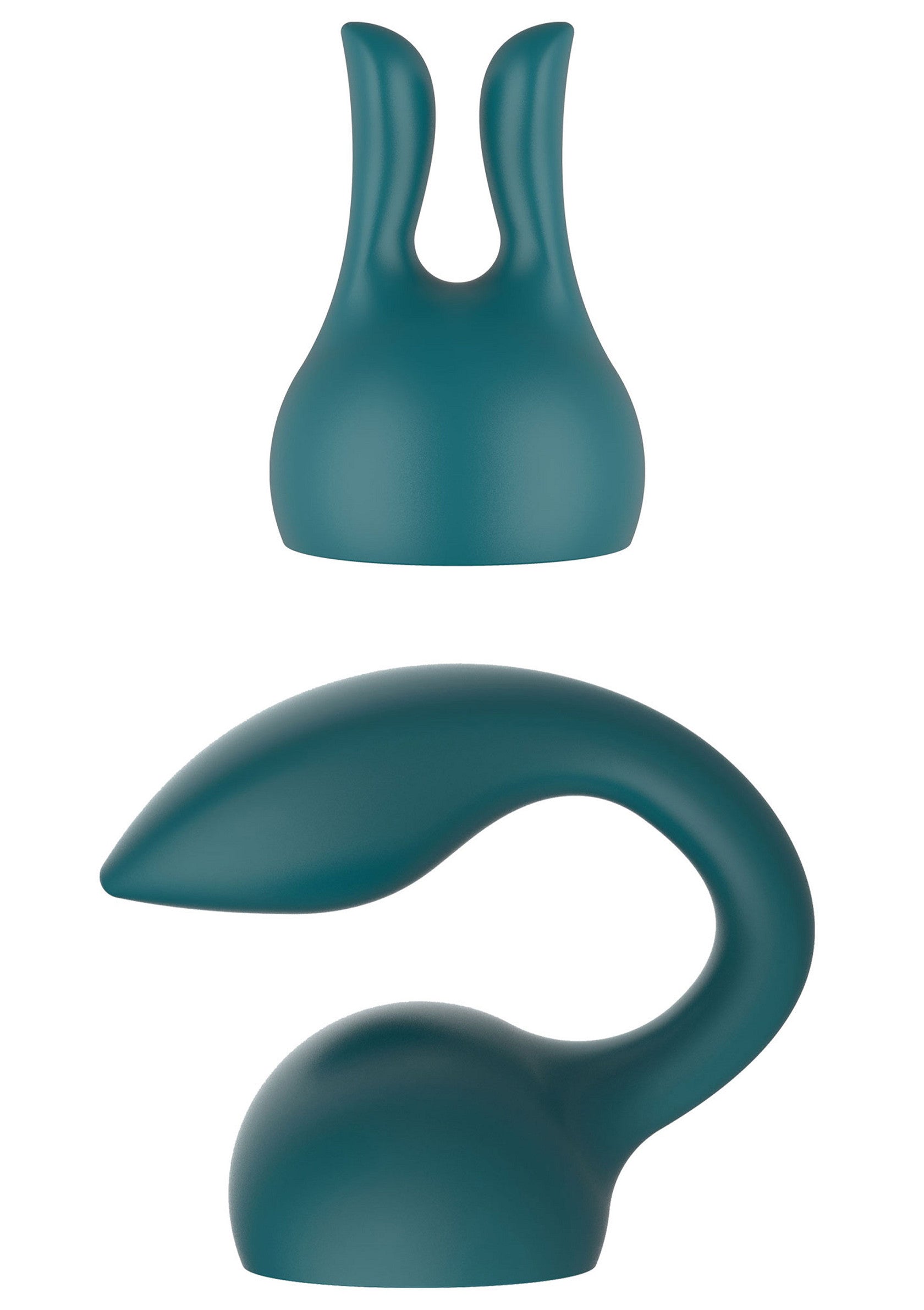 Jouet pour couple en turquoise. Confort et plaisir partagé garantis.; Koppel vibrator in turquoise. Comfort en plezier gegarandeerd.; Turquoise couples' vibrator. Comfort and shared pleasure guaranteed.