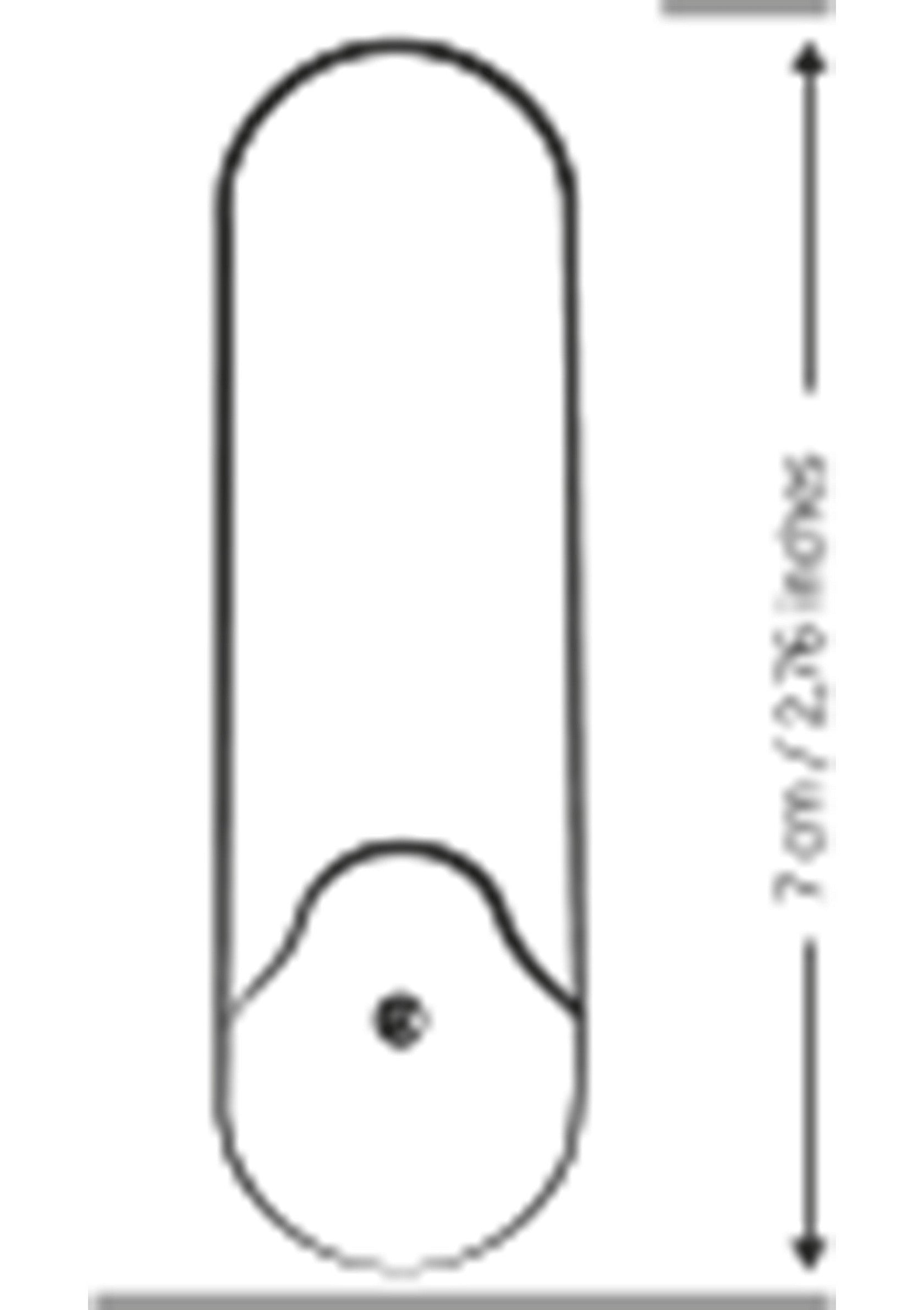 Croquis technique d'un article mesurant 7 cm de long. Idéal pour visualiser les dimensions avant l'achat.; Technische schets van een artikel met een lengte van 7 cm. Ideaal om de afmetingen te visualiseren voor aankoop.; Technical sketch of an item measuring 7 cm long. Ideal for visualizing dimensions before purchase.
