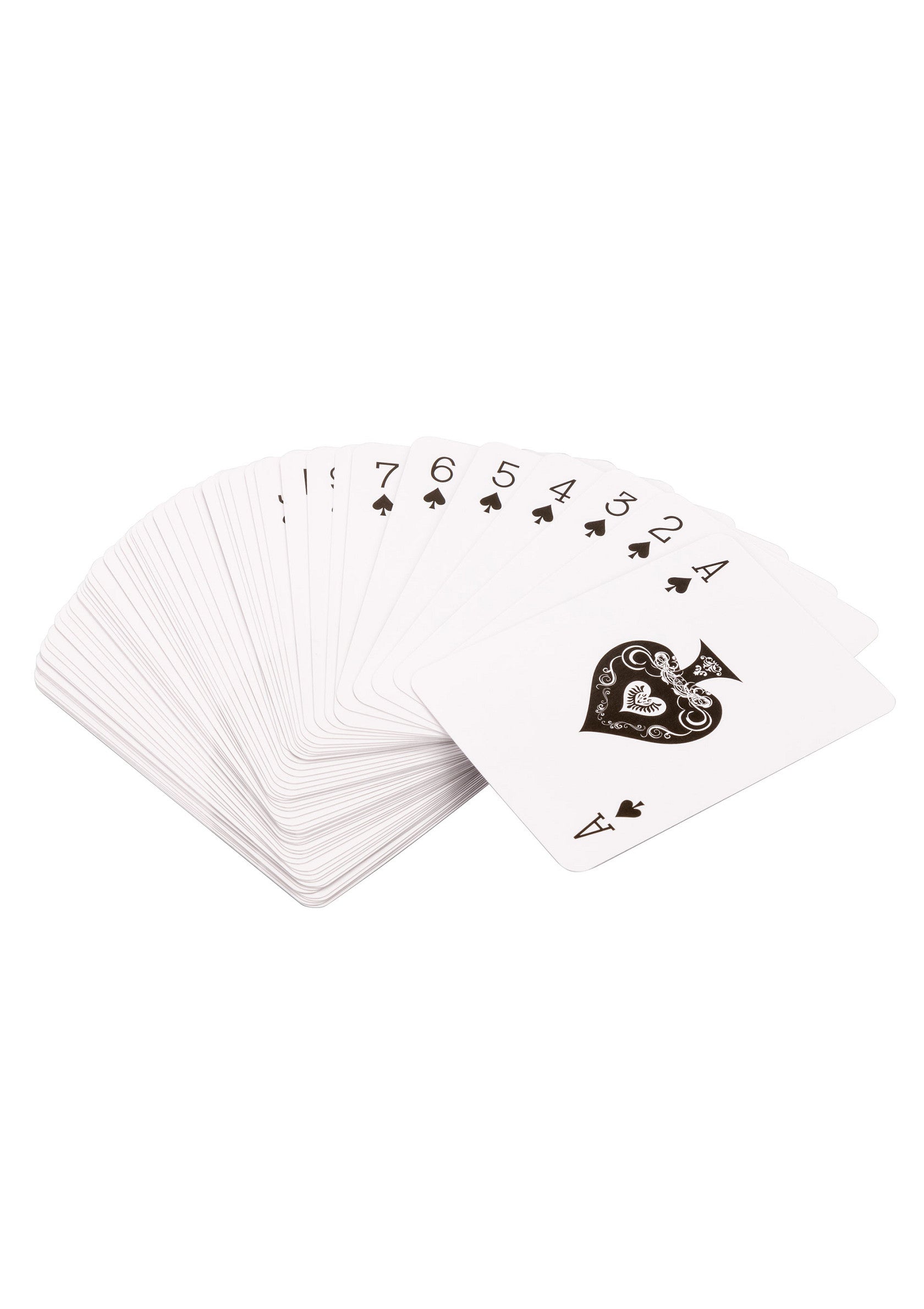Jeu de cartes à jouer avec un as de pique en éventail. Divertissement, jeux de société, collectionneurs.; Speelkaarten met een schoppenaas in een waaier. Entertainment, bordspellen, verzamelaars.; Playing cards with an Ace of Spades in a fan. Entertainment, board games, collectors.