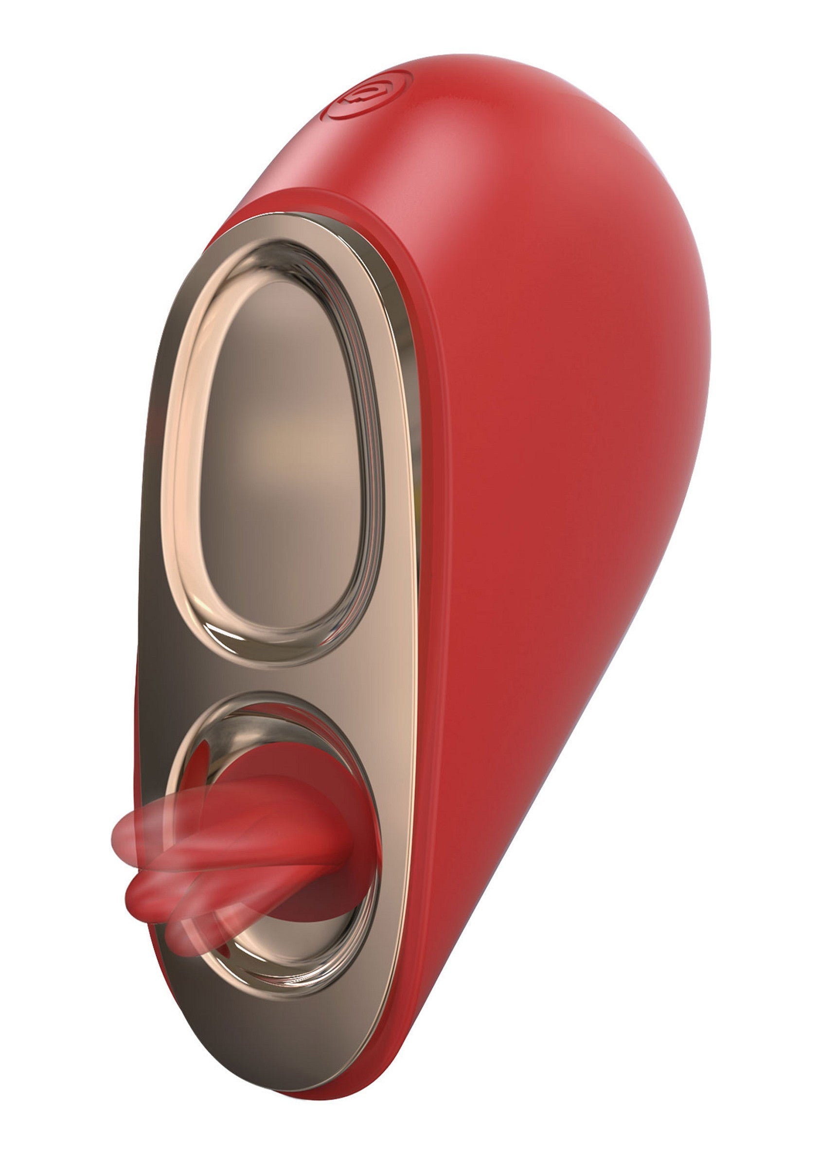 Stimulateur clitoridien à succion rouge avec une technologie innovante pour le plaisir féminin.; Rode clitoris stimulator met zuigtechnologie en innovatieve functies voor vrouwelijk genot.; Red clitoral suction stimulator with innovative technology for female pleasure.