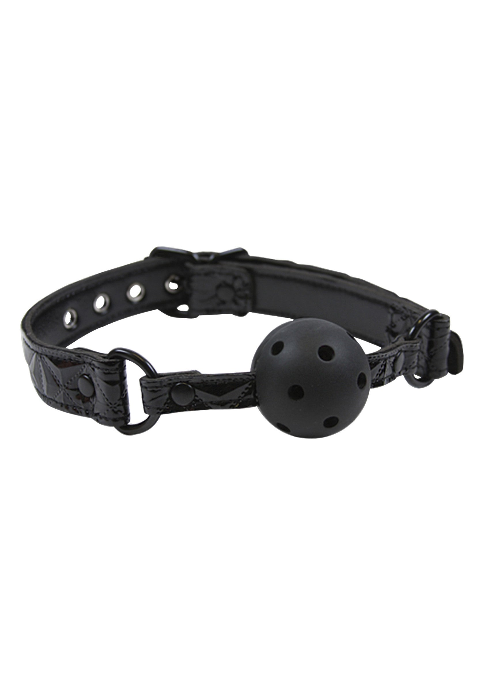 Bâillon boule noir réglable avec bride. Pour les jeux coquins et le plaisir.; Verstelbare zwarte bal knevel met riem. Voor ondeugende spelletjes en plezier.; Adjustable black ball gag with strap. For naughty games and pleasure.