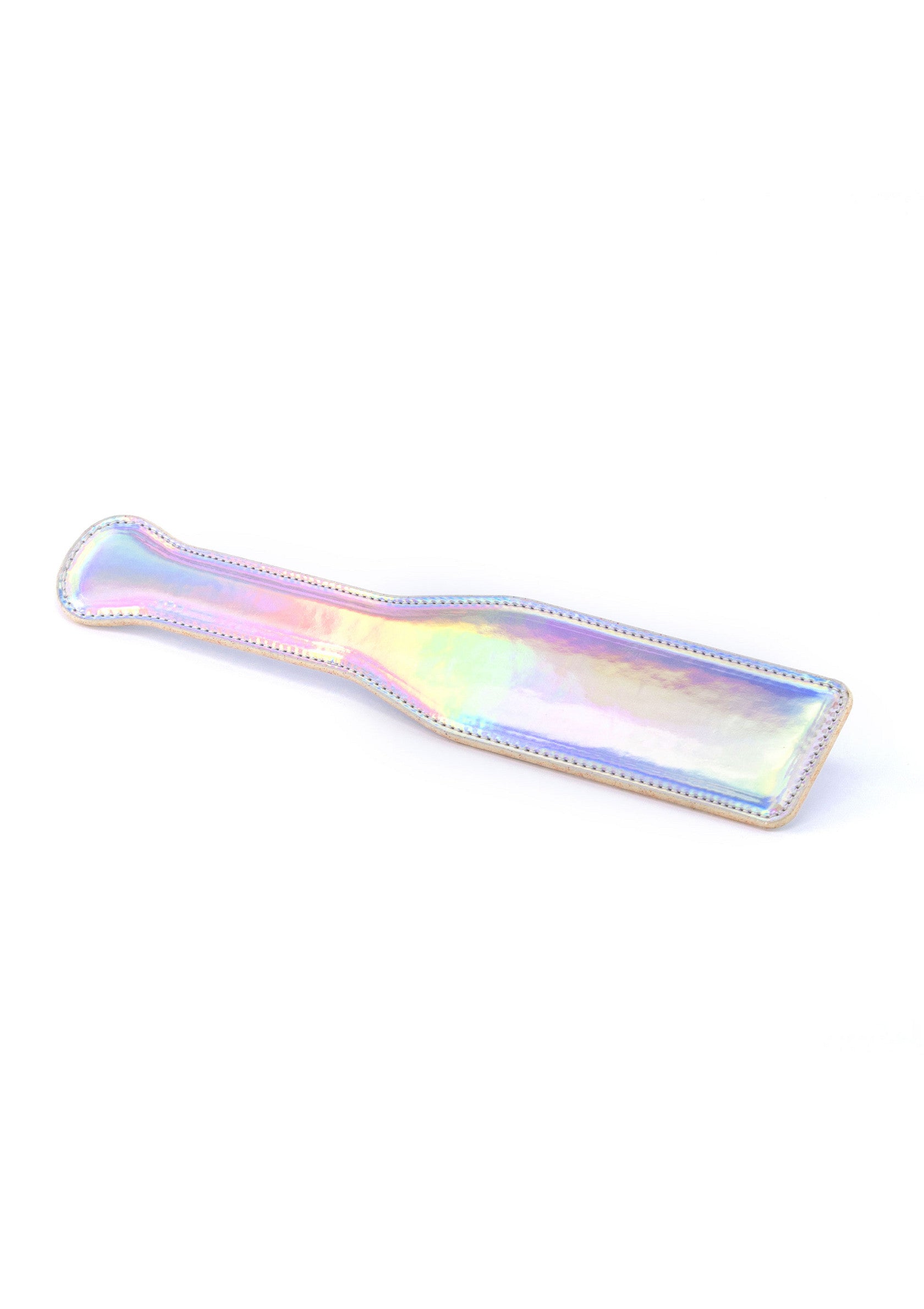 Palette à fessée irisée pour adultes. Accessoire coquin pour pimenter votre vie amoureuse.; Iridescent spank paddle voor volwassenen. Sexy accessoire om je liefdesleven op te fleuren.; Iridescent spank paddle for adults. Naughty accessory to spice up your love life.