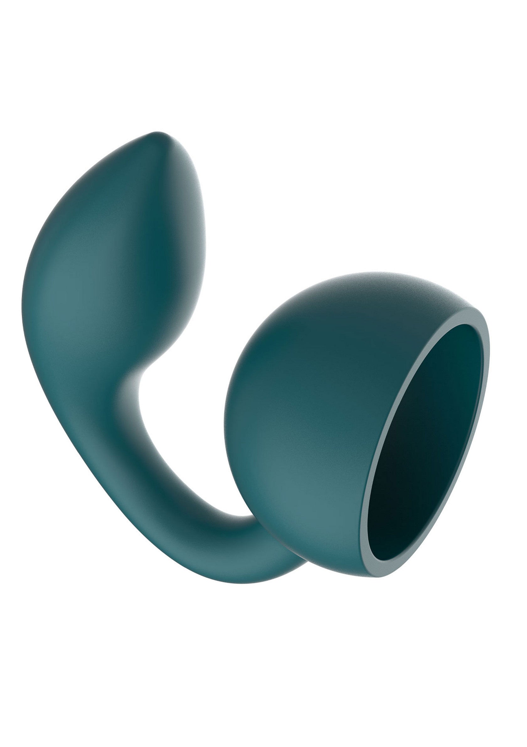 Accessoire de couple en silicone turquoise pour plus de plaisir.; Turquoise siliconen koppelaccessoire voor extra plezier.; Teal silicone couples accessory for added pleasure.