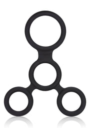 Anneau pénien noir pour plus de plaisir et d'érection longue durée. Jouet sexuel pour adultes.; Zwarte penisring voor meer plezier en een langdurige erectie. Seksspeeltje voor volwassenen.; Black penis ring for enhanced pleasure and long-lasting erection. Adult sex toy.