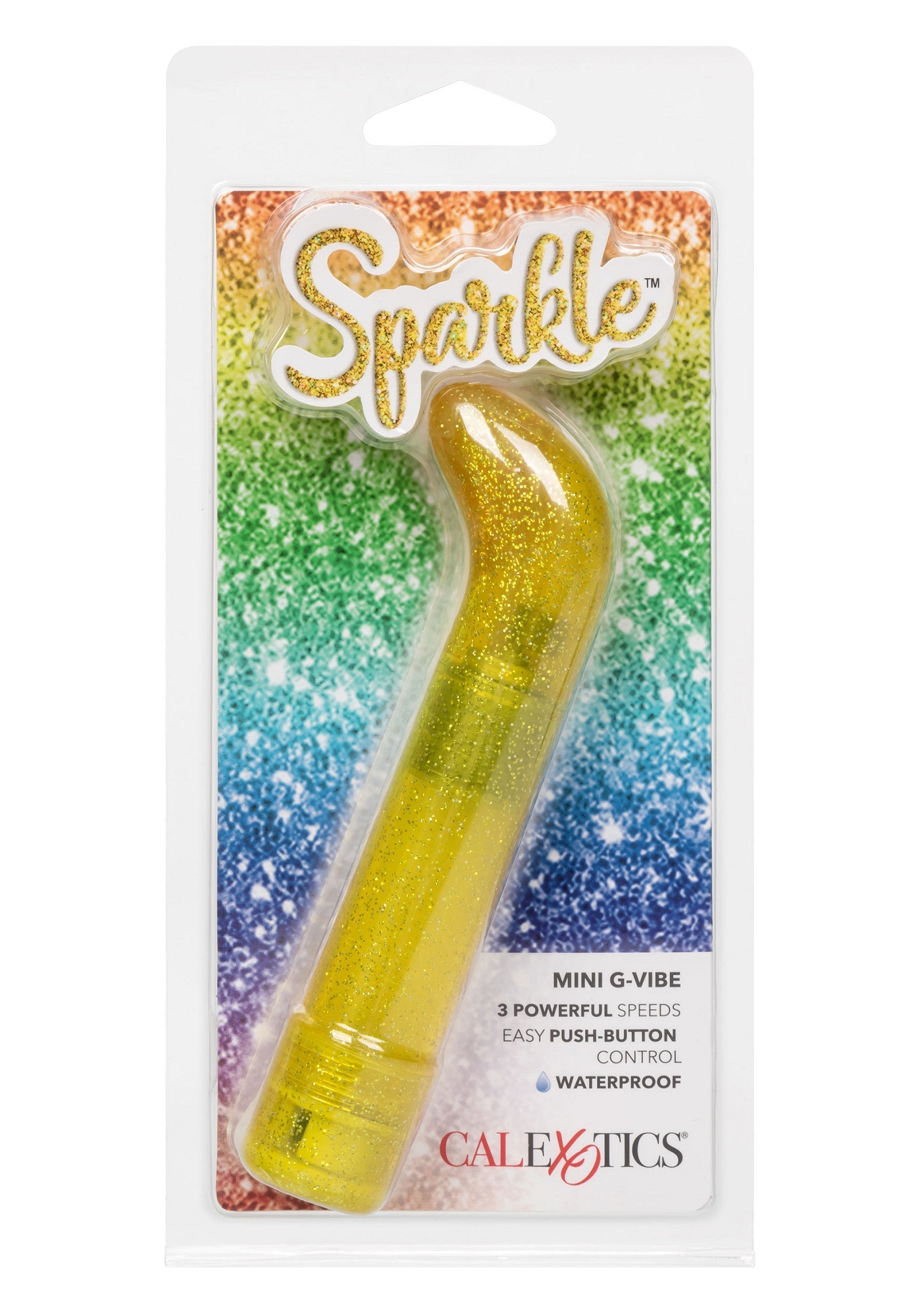 Mini vibromasseur G-Vibe Sparkle doré pour le plaisir personnel. Étanche, 3 vitesses.; Gouden Sparkle mini G-vibe vibrator voor persoonlijk genot. Waterdicht, 3 snelheden.; Golden Sparkle mini G-vibe vibrator for personal pleasure. Waterproof, 3 speeds.