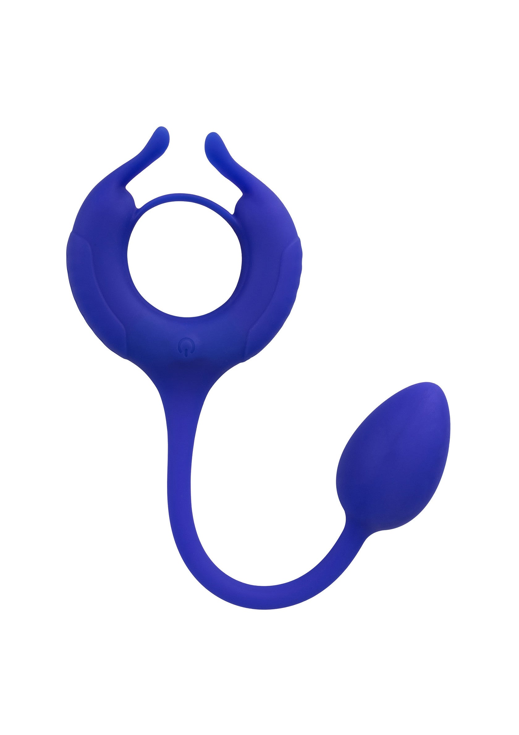 Anneau pénien vibrant bleu pour plus de plaisir. Jouet pour couples.; Blauwe vibrerende penisring voor meer genot. Speeltje voor koppels.; Blue vibrating cock ring for enhanced pleasure. Toy for couples.