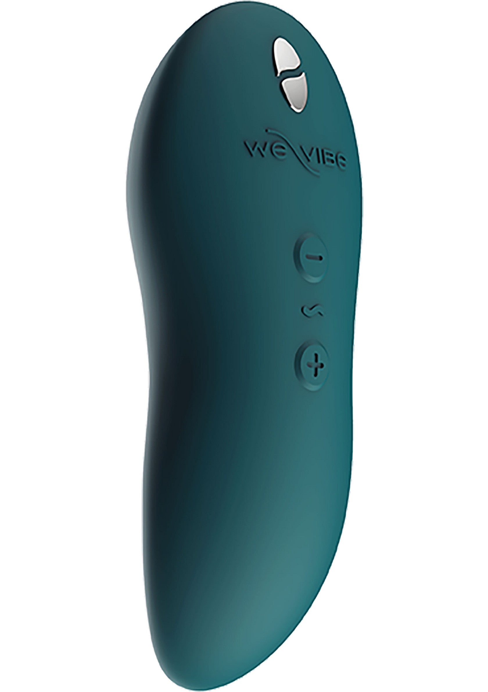 Vibromasseur We-Vibe Tango X vert d'eau pour le plaisir féminin et sexuel.; We-Vibe Tango X zeegroene vibrator voor vrouwelijk en seksueel plezier.; Teal We-Vibe Tango X vibrator for female and sexual pleasure.